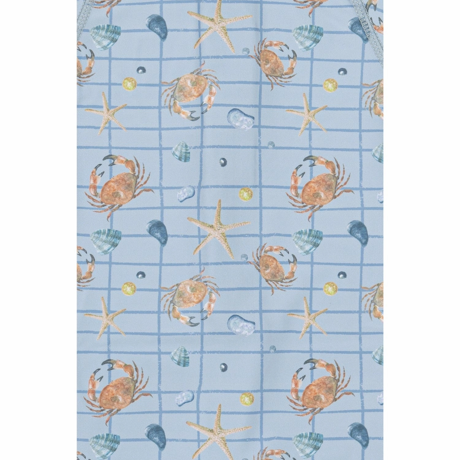 Mikk-Line Faded Denim AOP UV Shirt Recycled Sunny Beach Low Profile Zipper