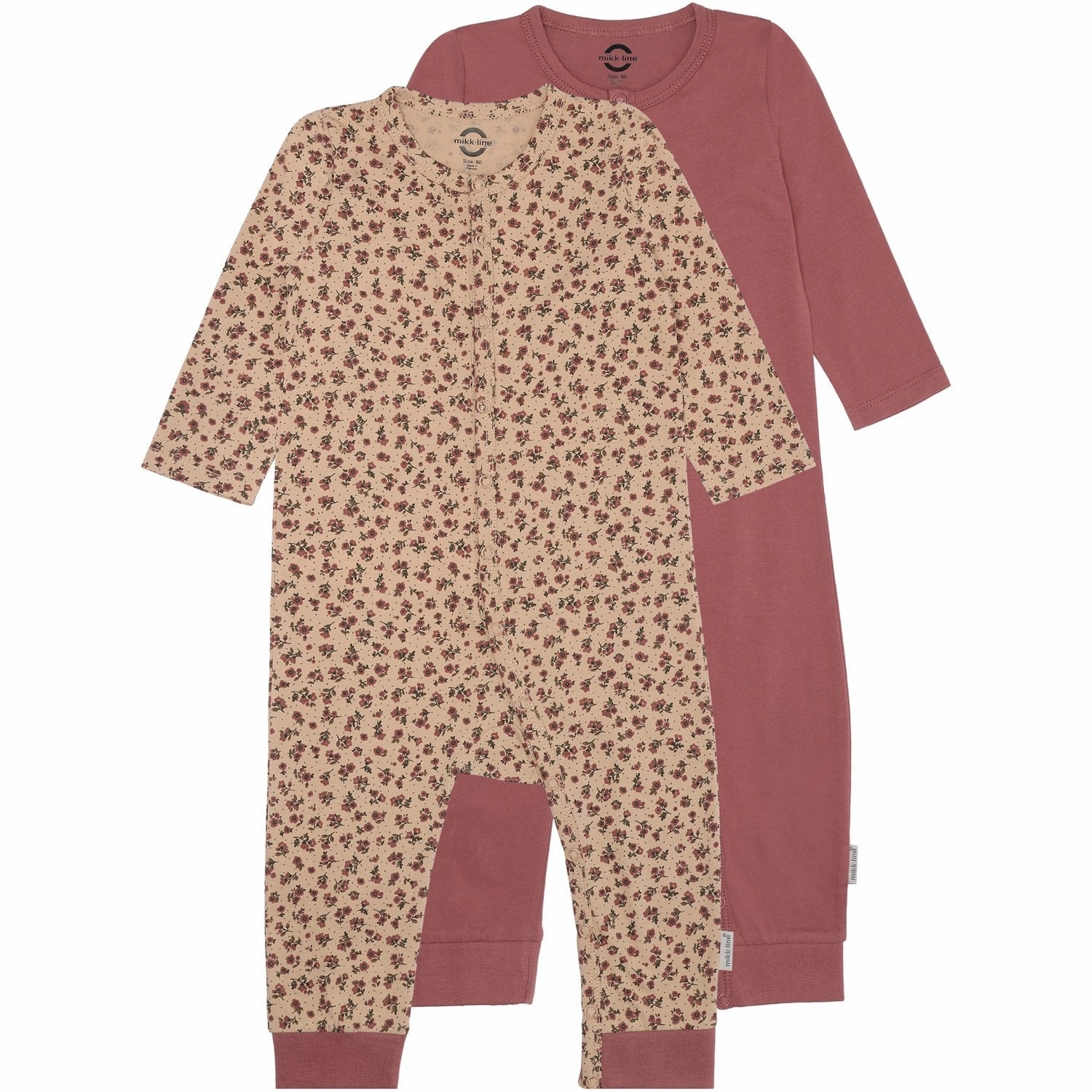 Mikk-Line Rose Brown 2-Pack Nightsuit Easy Outfit