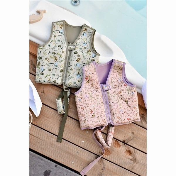 Mikk-Line Swim Vest AOP Desert Sage Practical Design