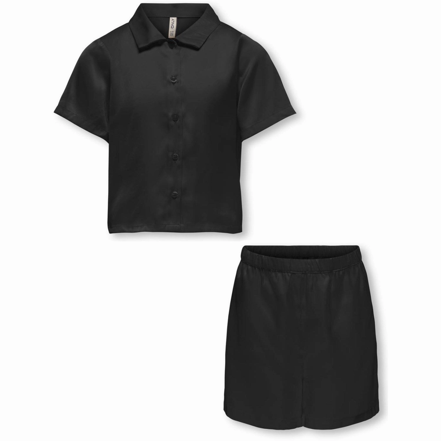 kids ONLY Black Sarah Short Satin Nightwear Set Nap Outfit