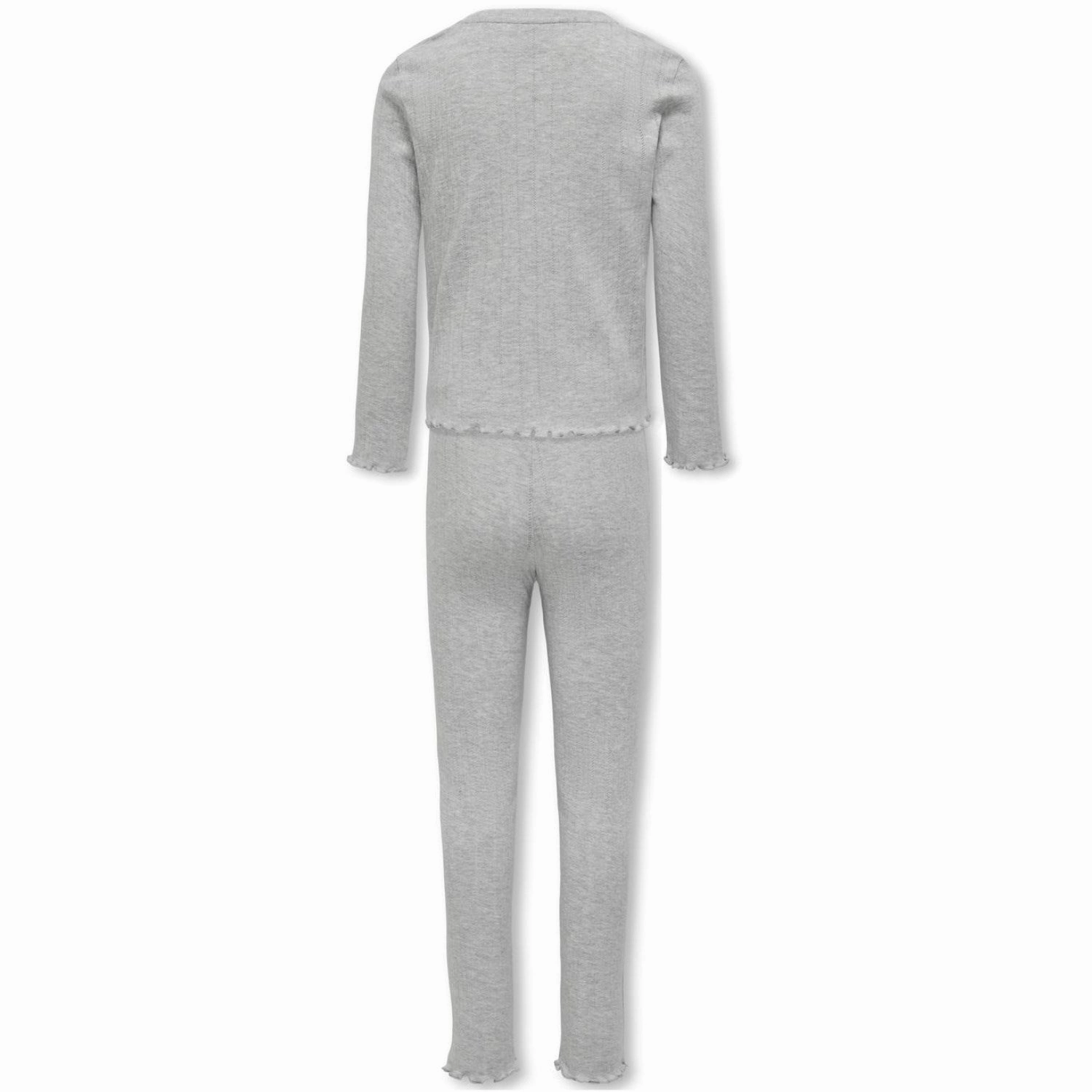 kids ONLY Light Grey Melange Munte Loungewear Pant Set Stretch Knit Material