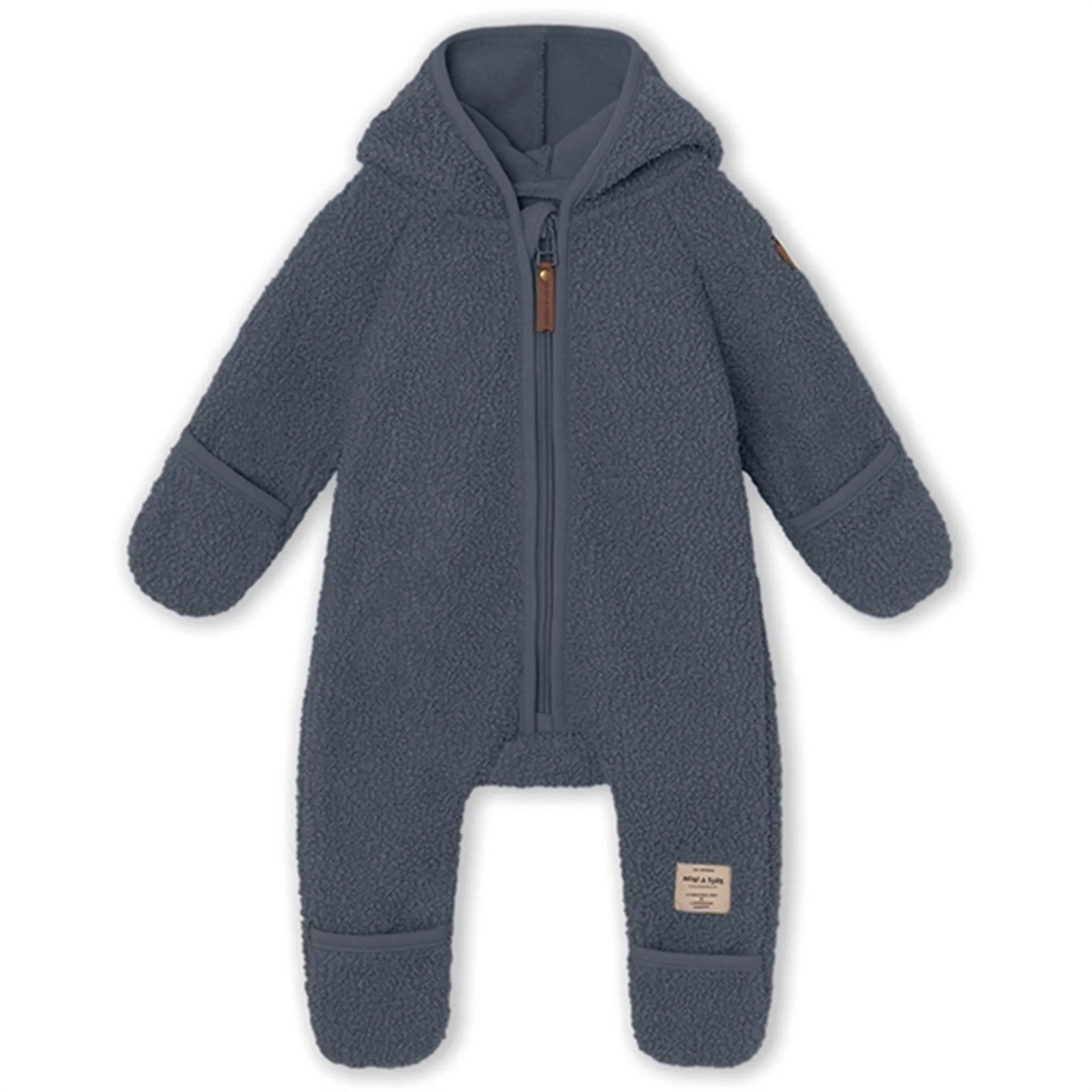 MINI A TURE Adel Teddy Fleece Jumpsuit Ombre Blue Trend-Inspired Repair-Friendly