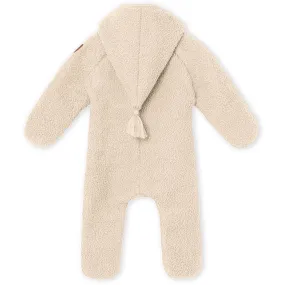 Elastic-Cuff MINI A TURE Adel Teddy Fleece Jumpsuit Sand Dollar