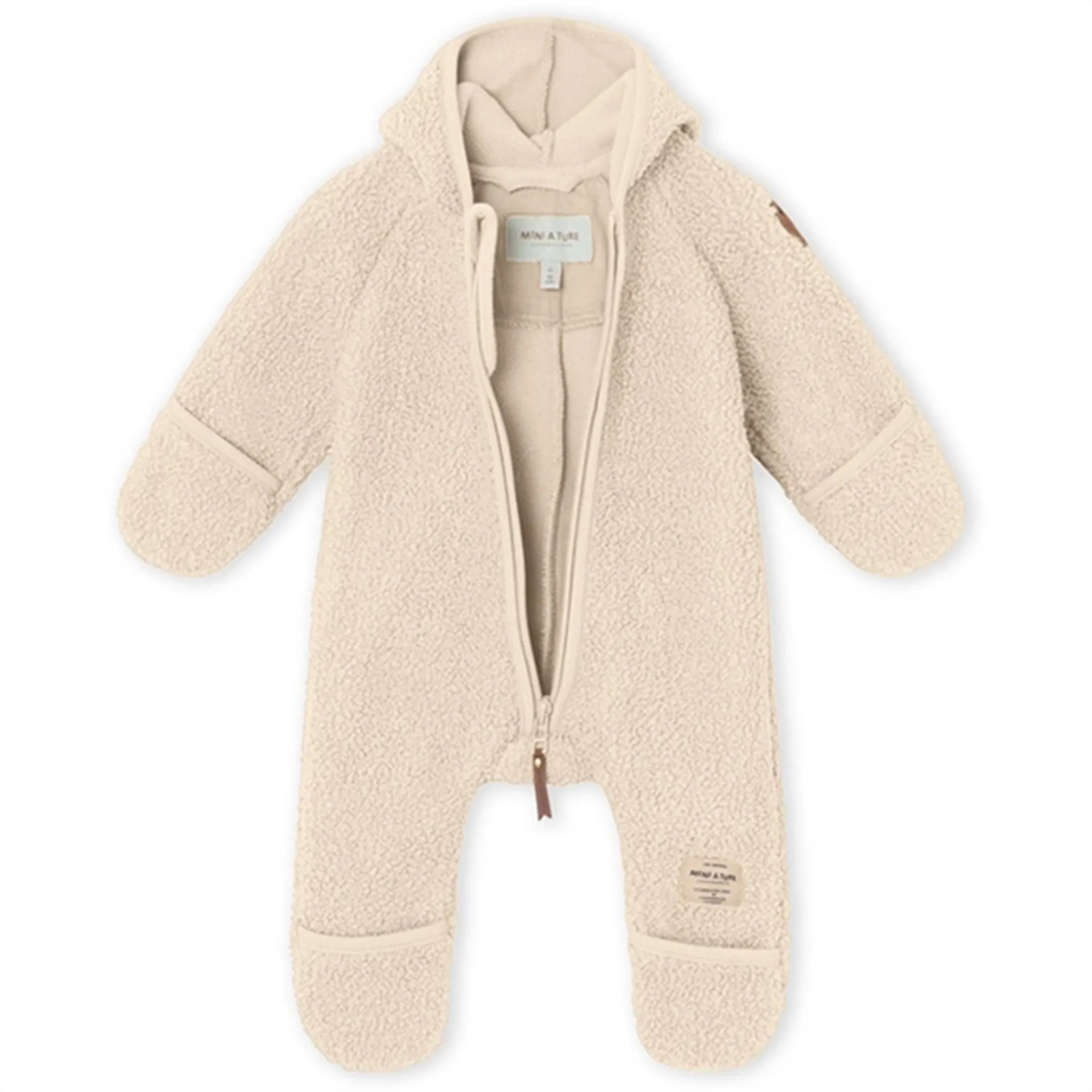 Relaxed-fit top Detachable-Detail MINI A TURE Adel Teddy Fleece Jumpsuit Sand Dollar