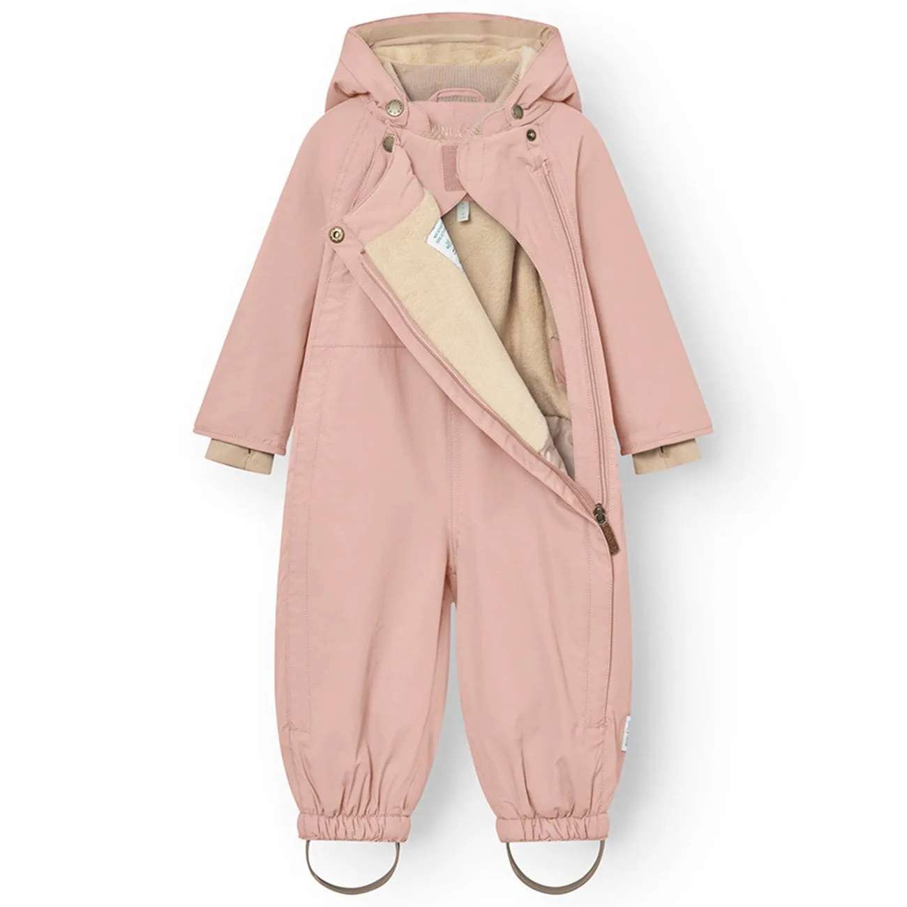 Mini A ture Adobe rose Wisti Fleece Snowsuit Tailored-fit retro-style