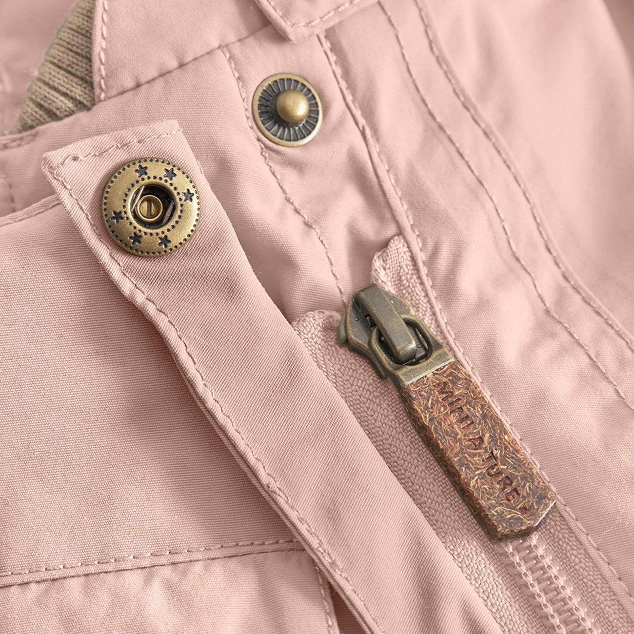 Non-Iron Wrinkle-Free-Finish Mini A ture Adobe rose Wisti Fleece Snowsuit