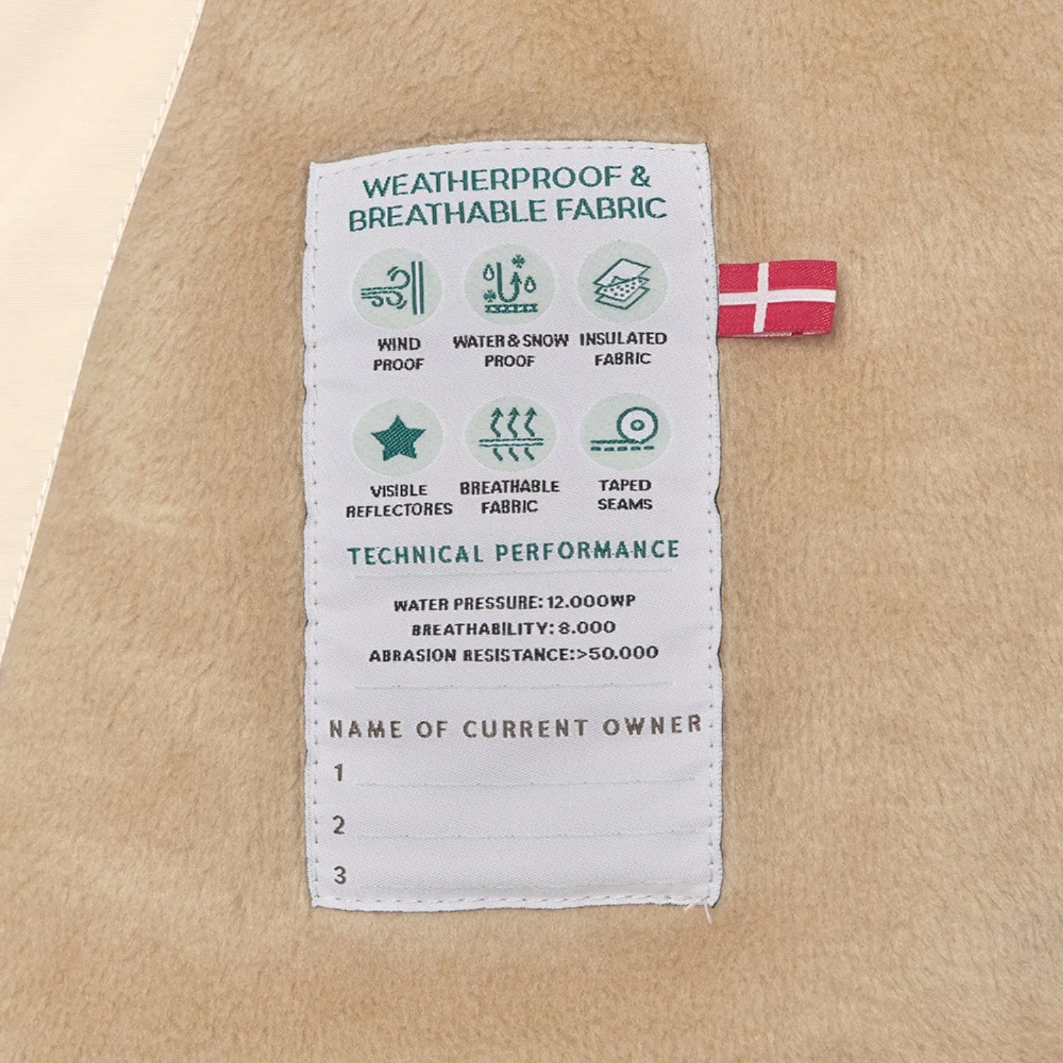 Mini A ture Angora cream Wang Fleece Winter Jacket m. Fur Quick Dry Coating