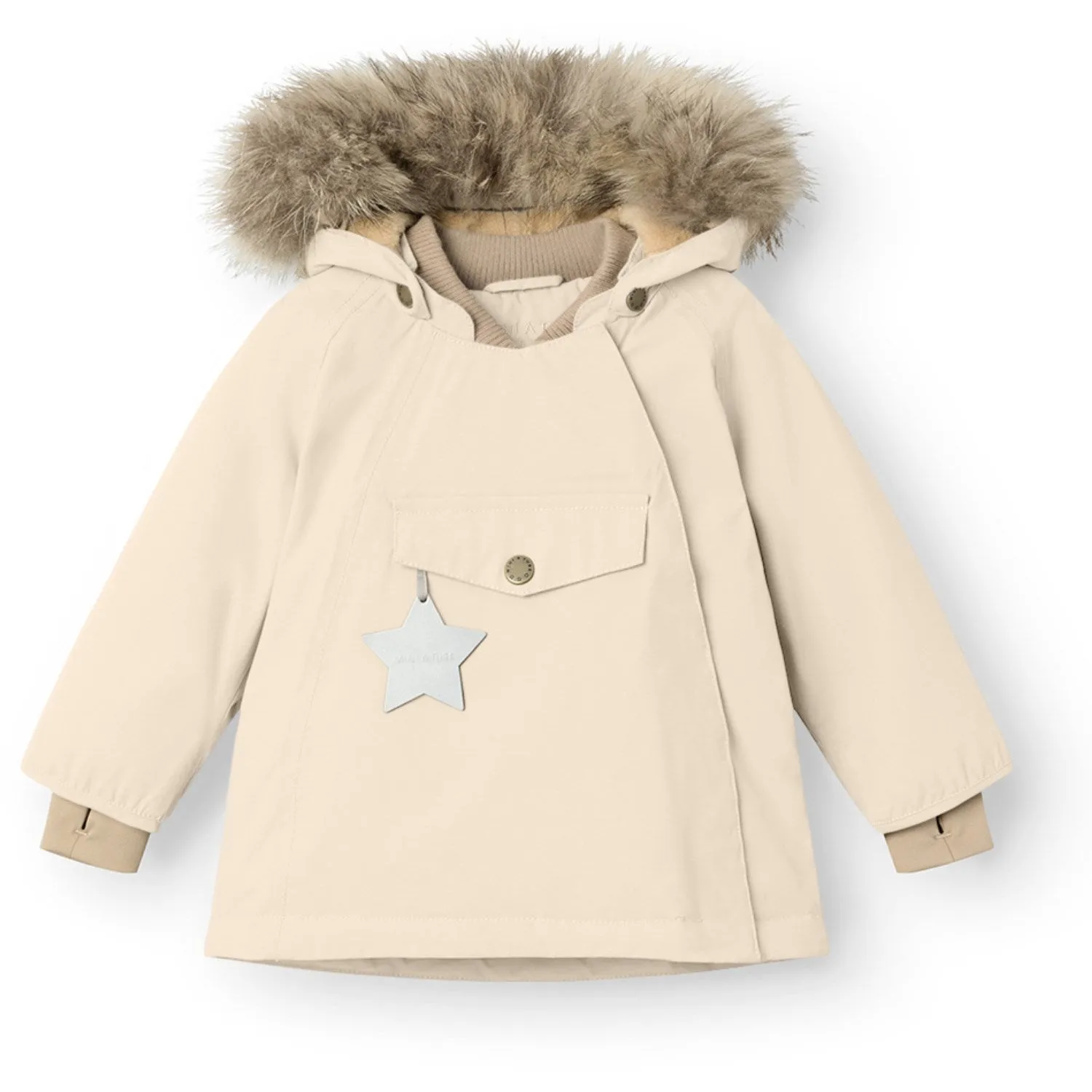 Mini A ture Angora cream Wang Fleece Winter Jacket m. Fur Casual Outdoor Wear Calendar