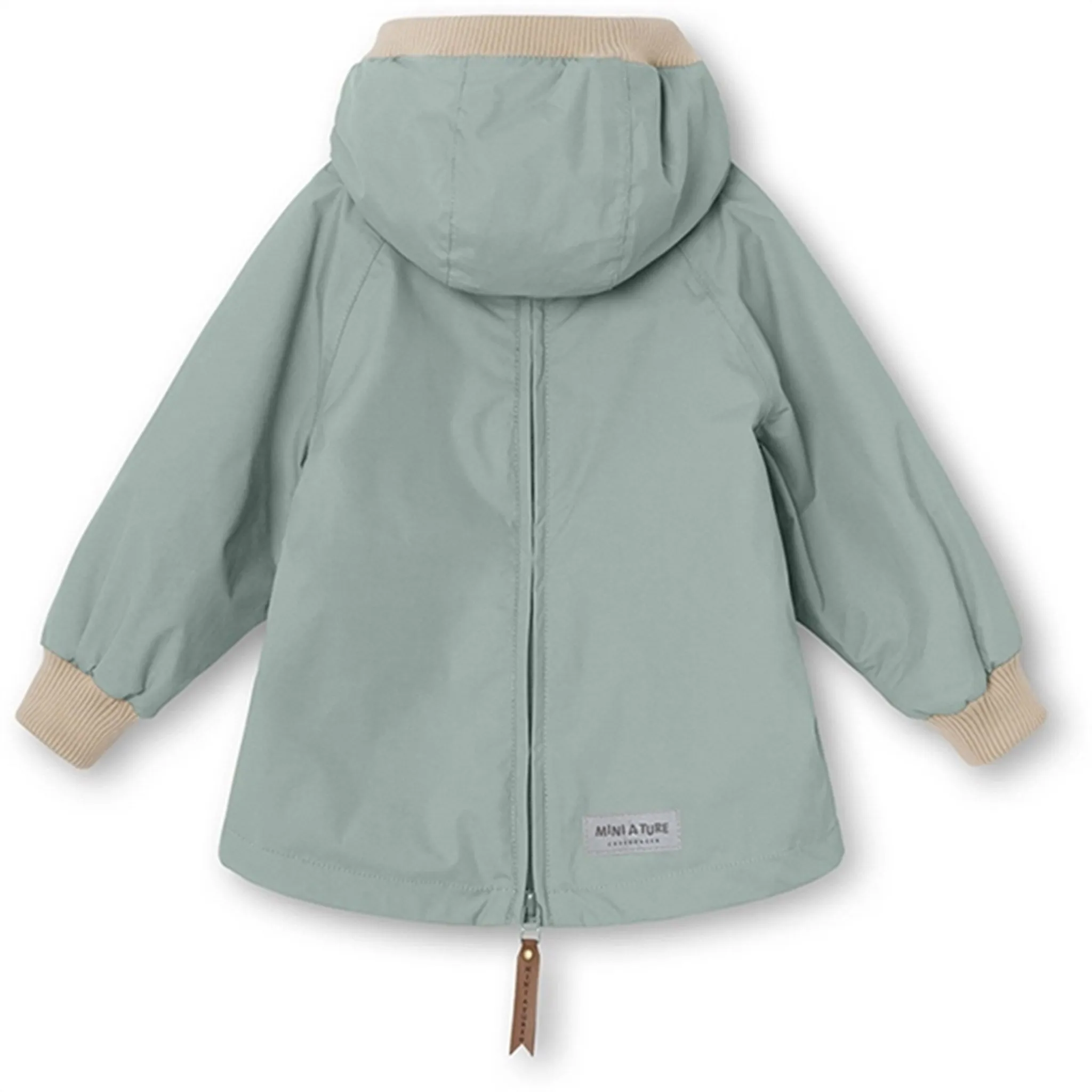 MINI A TURE Baby Vito Spring Anorak Gray Mist Reinforced Shoulder Panels