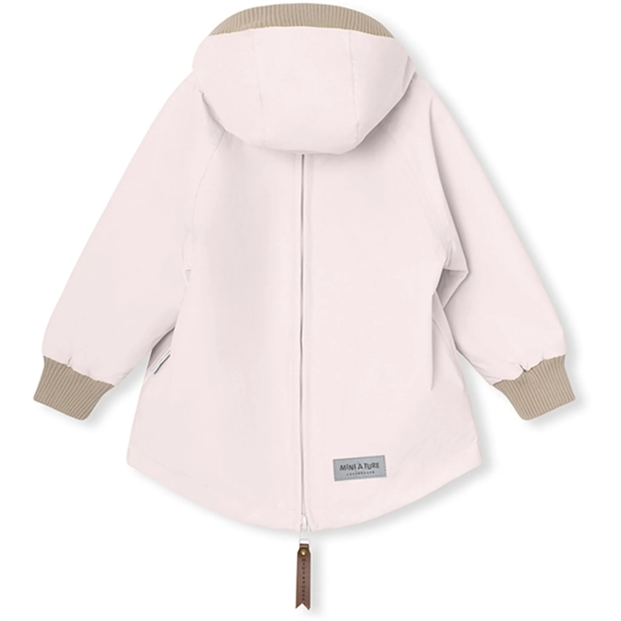 Eco-friendly MINI A TURE BABYVITO Spring Anorak w/Fleece Lining Mauve Chalk