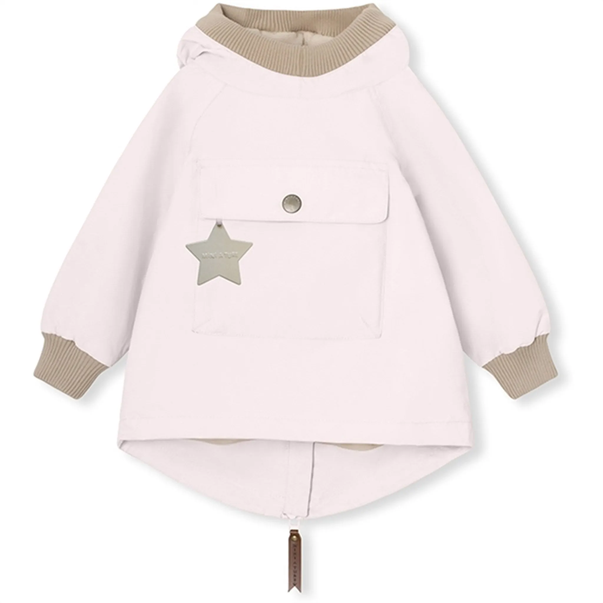 MINI A TURE BABYVITO Spring Anorak w/Fleece Lining Mauve Chalk Sort Evaluation
