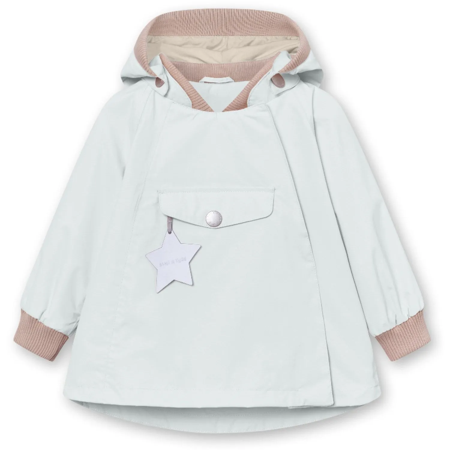 Weatherproof Seams Windproof Barrier Design Mini A ture Blue Metal Wai Spring Jacket. GRS