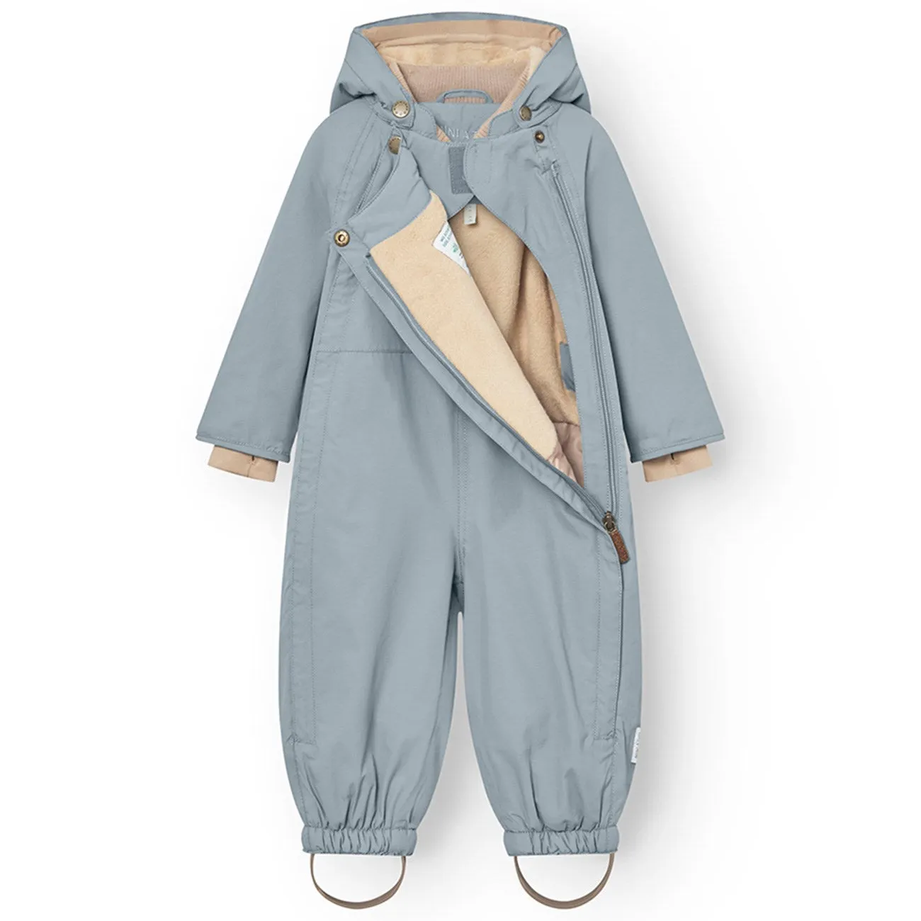 Lace-Trim Mini A ture Citadel blue Wisti Fleece Snowsuit