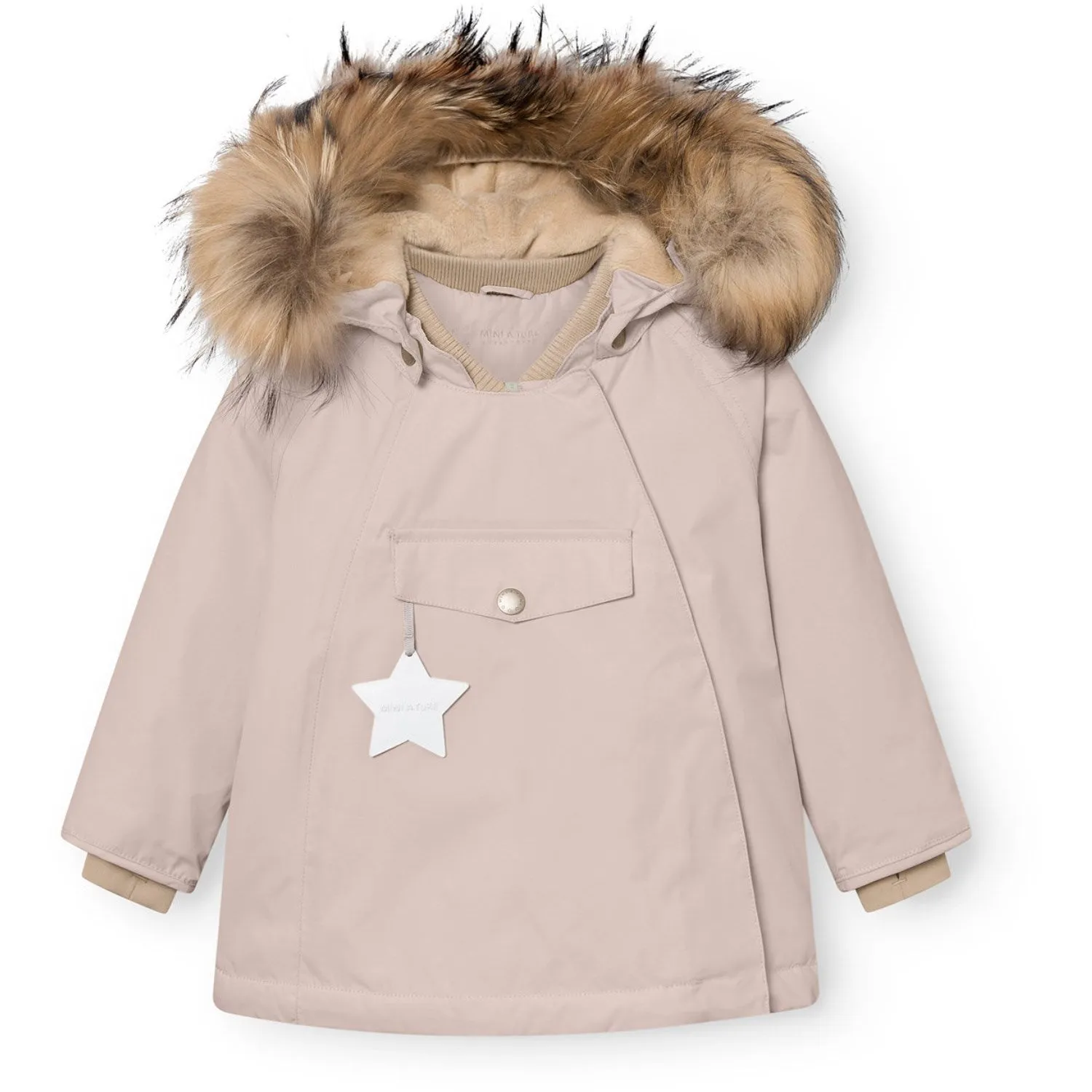Mini A ture Cloudy Rose Matwang Fleece Lined Winter Jacket Fur. GRS Comb Friendship