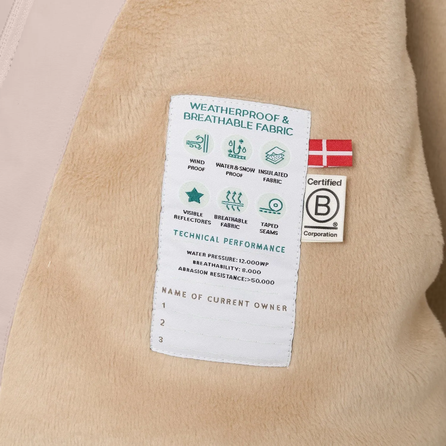 Mini A ture Cloudy Rose Matwang Fleece Lined Winter Jacket Fur. GRS Flexible Design Layer Function