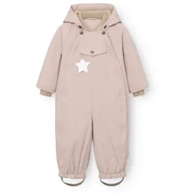 Mini A ture Cloudy Rose Matwisti Fleece Lined Snowsuit. GRS Stand-Collar