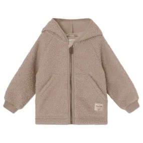Mini A ture Grey Brown Liff Teddy Fleece Jacket Layer Fashion
