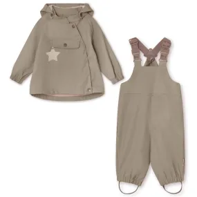 Cool Fit Mud resistant Mini A ture Grey Brown Wainis Rain Set. GRS
