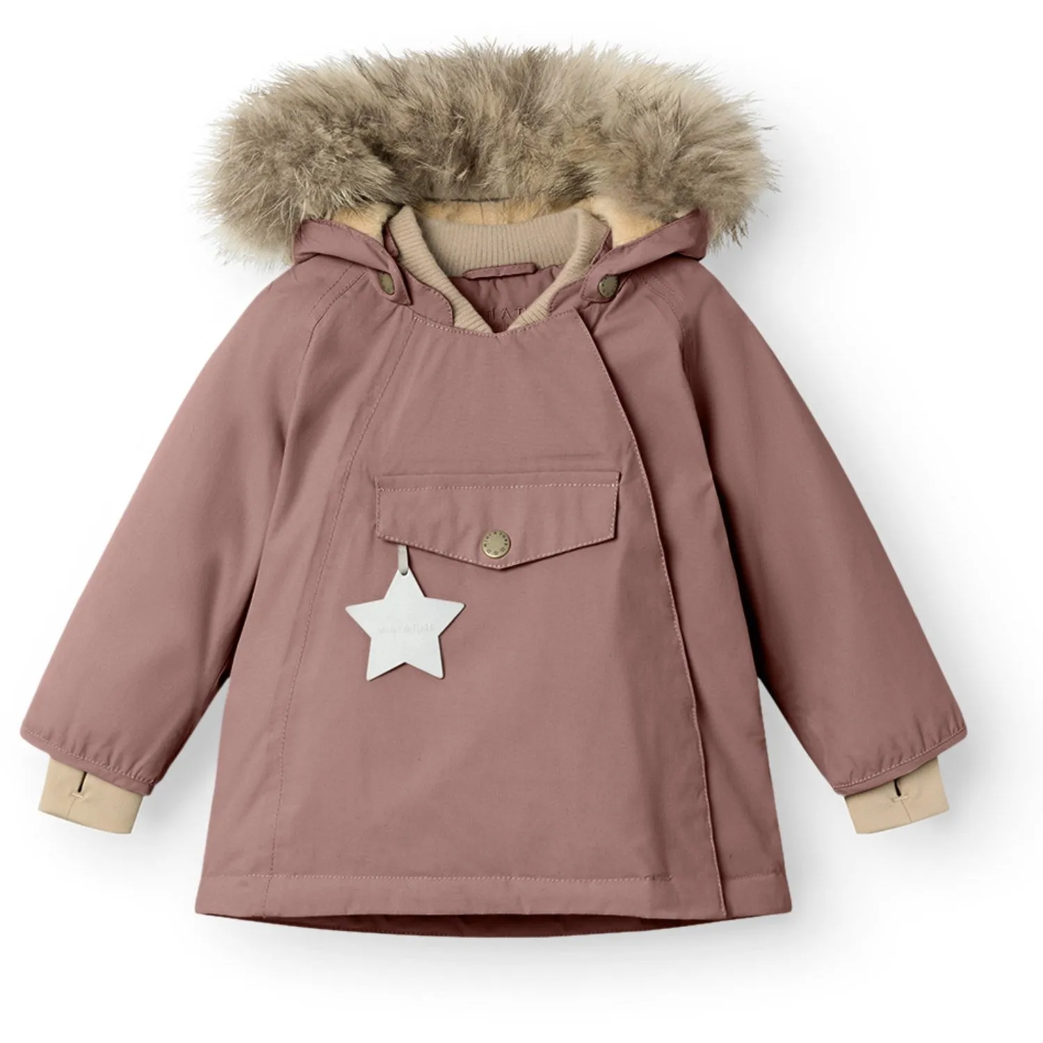 Active Lifestyle exploration Mini A ture Light plum Wang Fleece Winter Jacket m. Fur