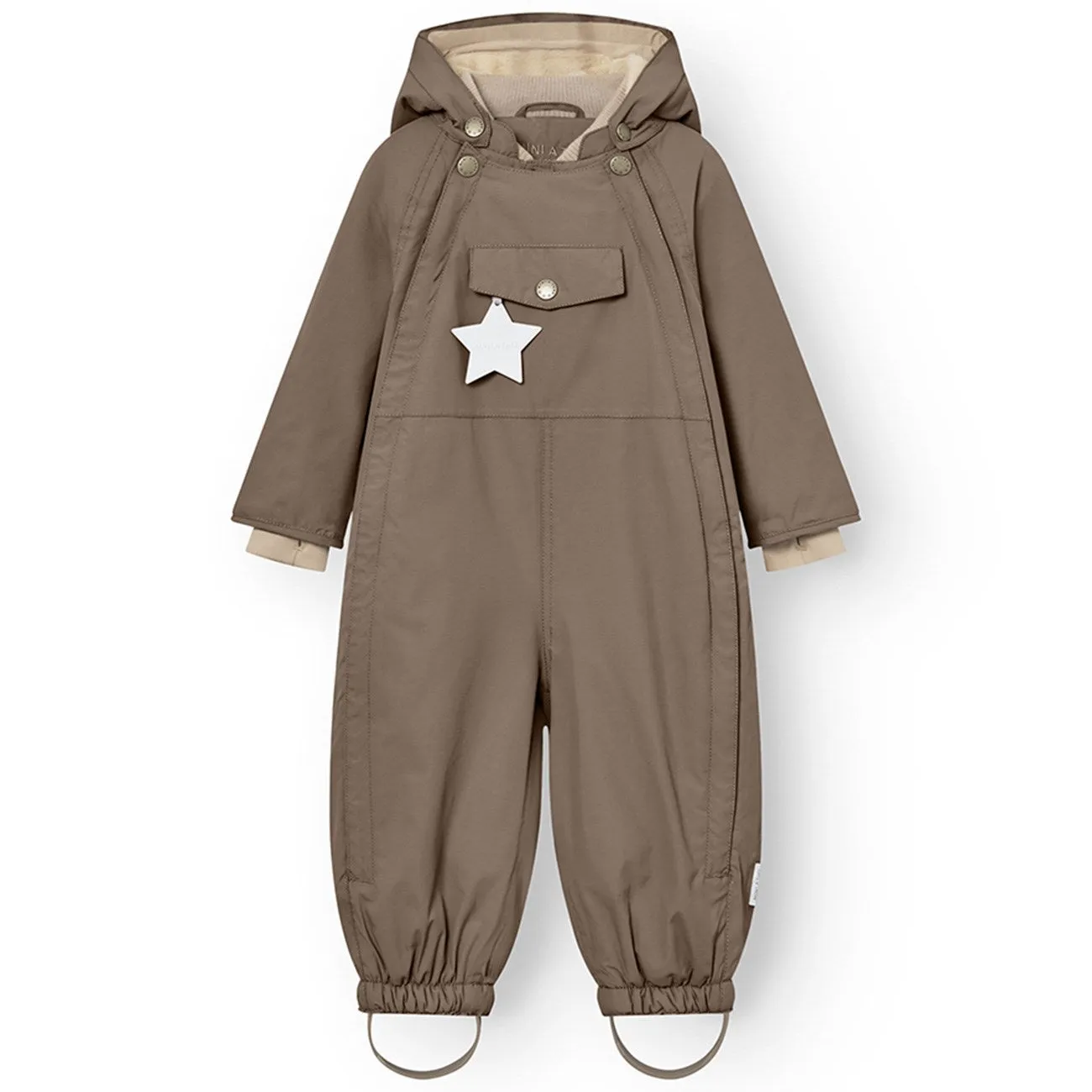 Countryside-Style Mini A ture Morel grey Wisti Fleece Snowsuit