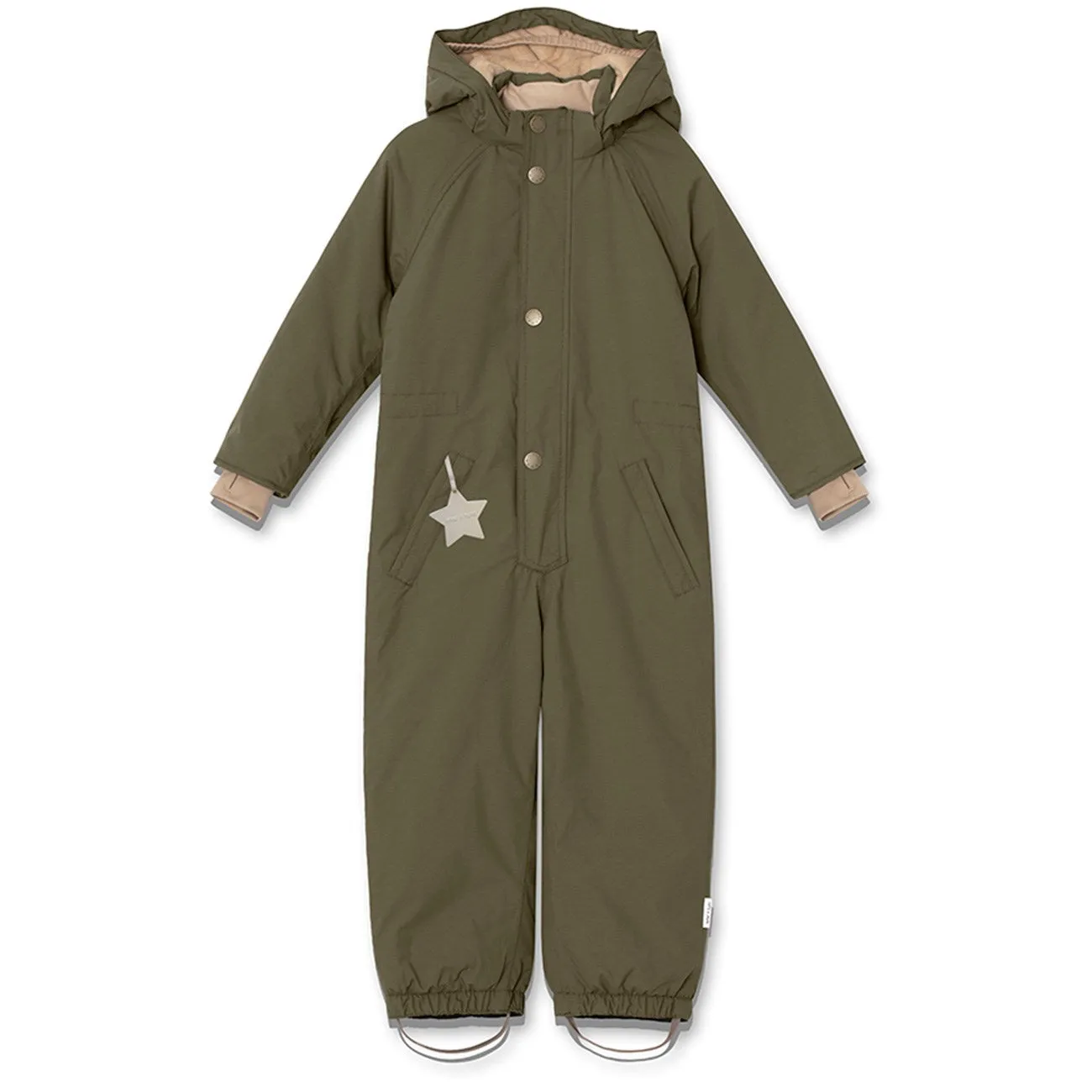 Mini A ture Olive night Wanni Fleece Snowsuit Feminine tie-front top