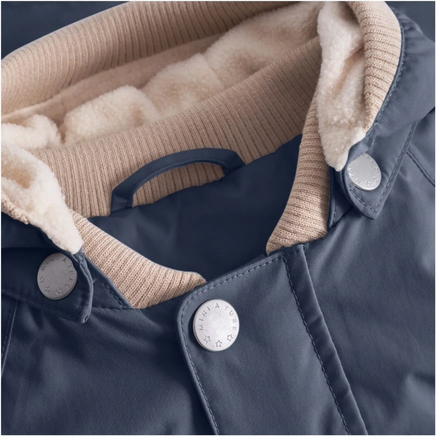 Mini A ture Ombre Blue Wally Fleece Lined Spring Jacket. GRS Anti-static Barrier Seam Construction