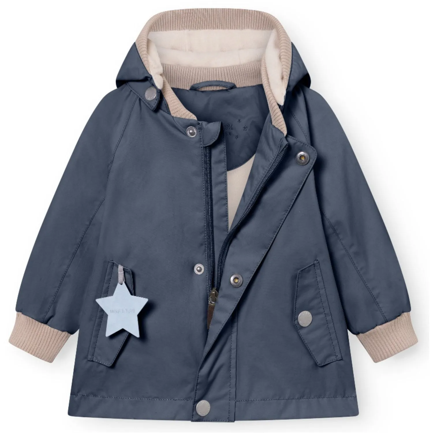 Stylish Shield Mini A ture Ombre Blue Wally Fleece Lined Spring Jacket. GRS