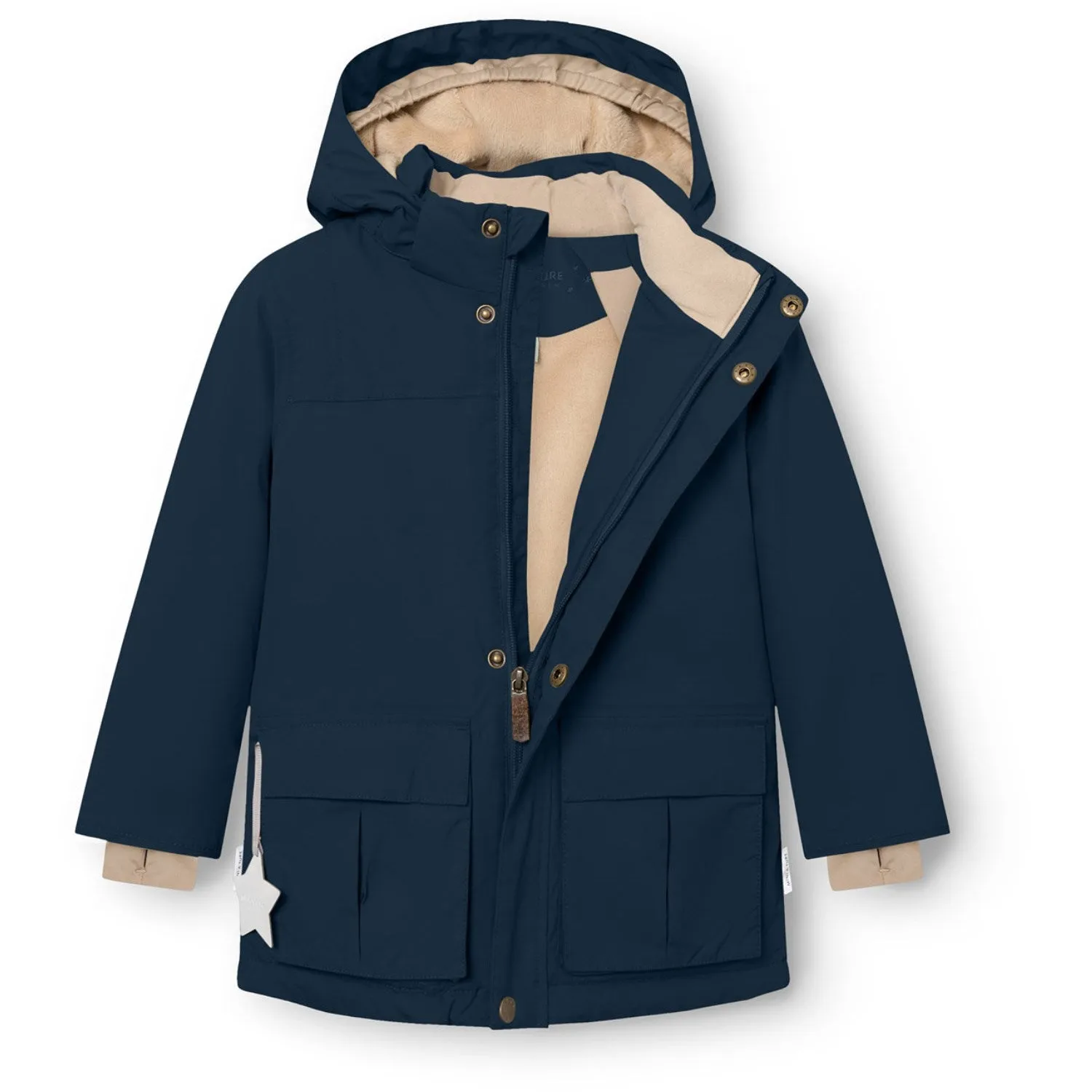 Mini A ture Outer Space Matkastorio Fleece Lined Winter Jacket. GRS Non Restrictive Silhouette