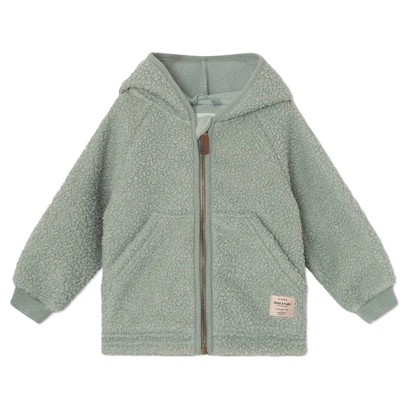 Mini A ture Pale Green Liff Teddy Fleece Jacket All Time