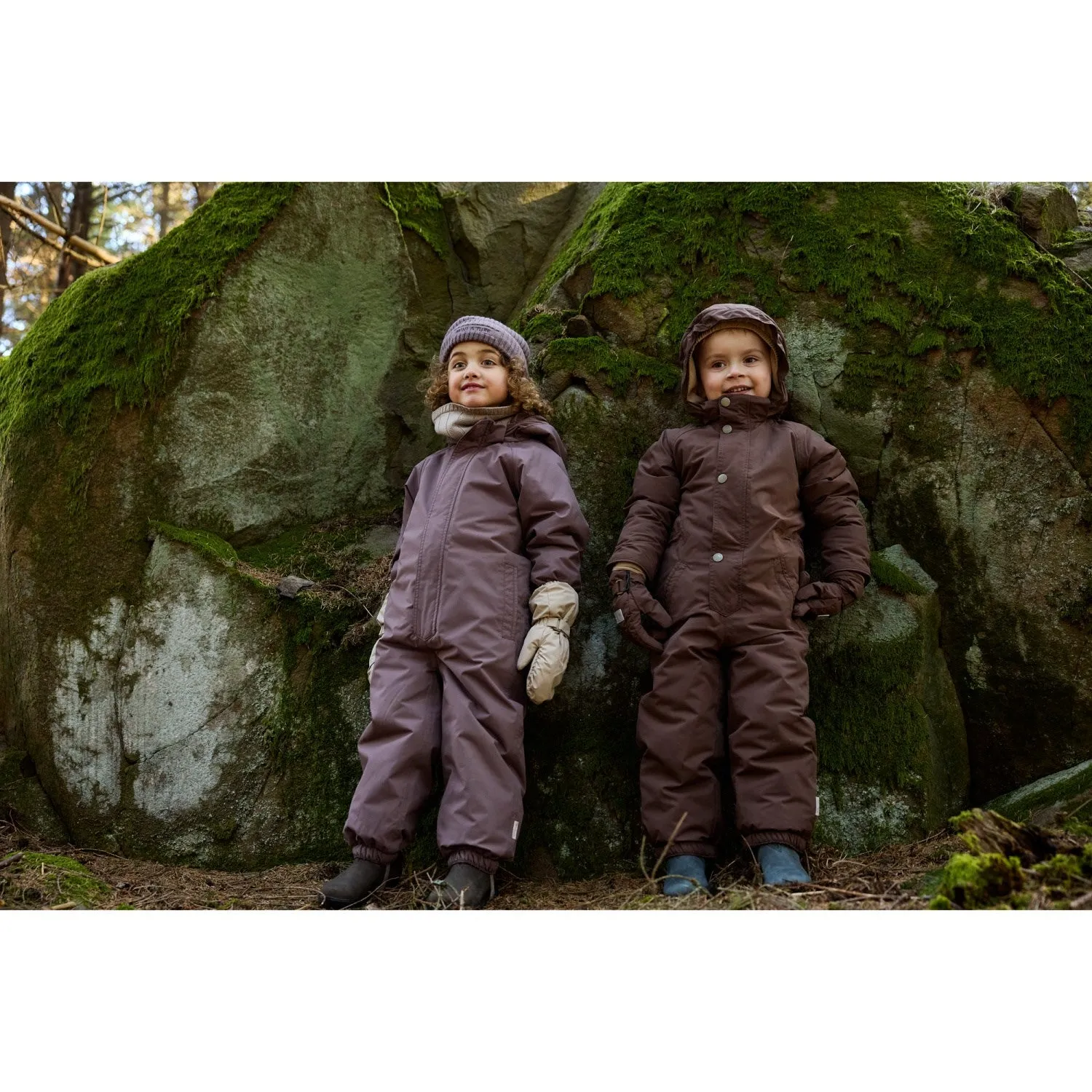 Mini A ture Peppercorn Plum Matwilbo Snowsuit. GRS Lightweight-Structure Cuffed-Sleeve