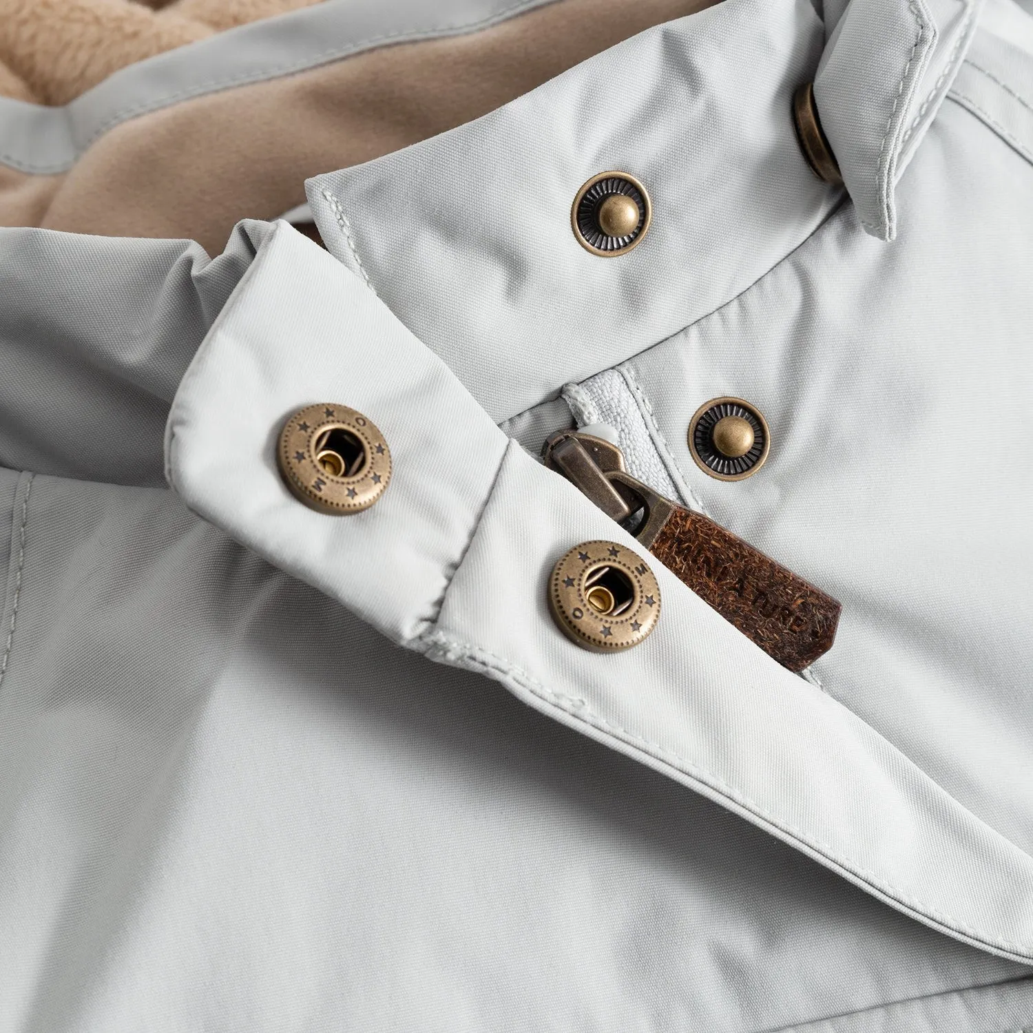 Mini A ture Puritan Grey Matwang Fleece Lined Winter Jacket. GRS student