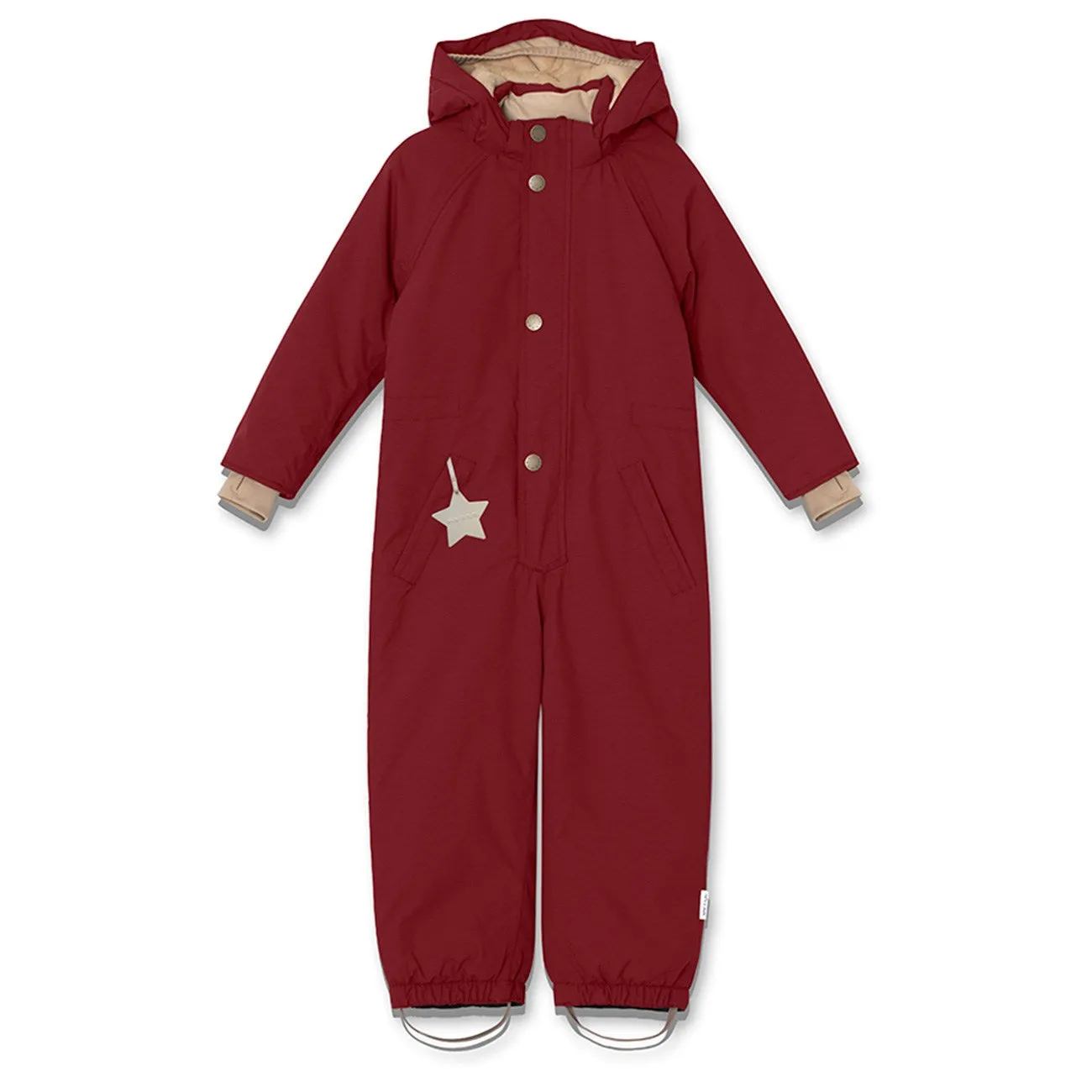 Mini A ture Red merlot Wanni Fleece Snowsuit Wrap-Style Eco-friendly