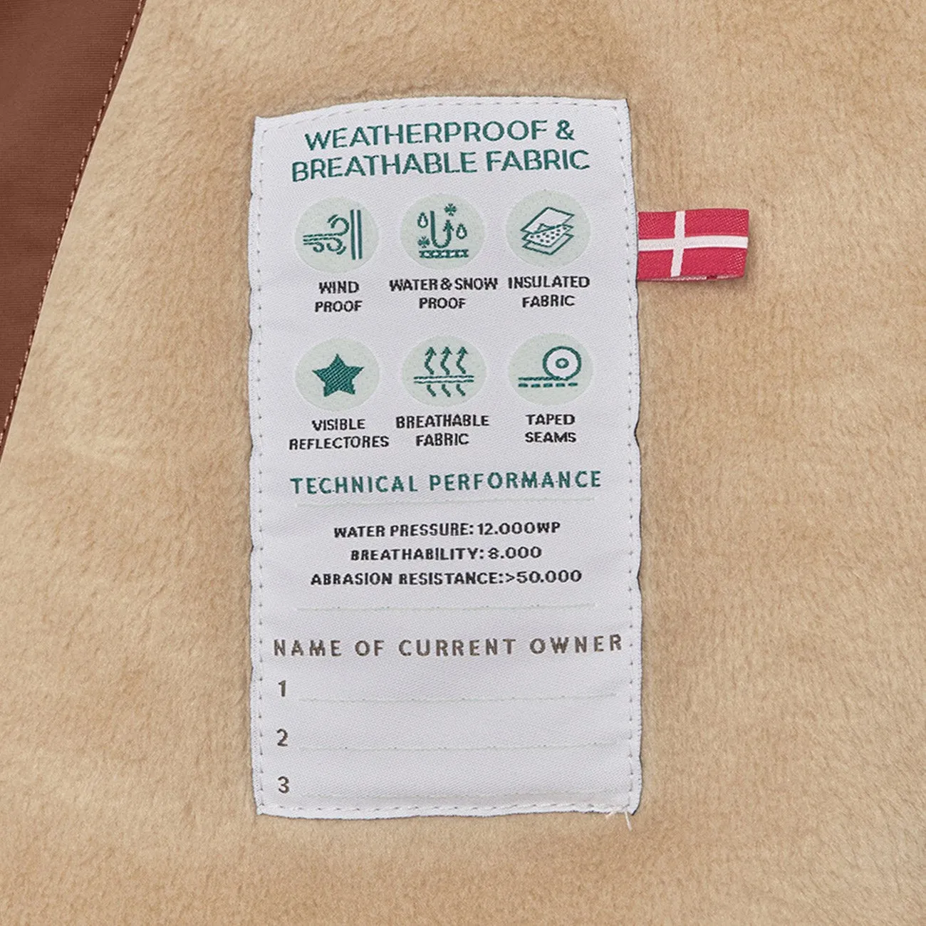 Mini A ture Rootbeer brown Wang Fleece Winter Jacket Magnetic Closure Details