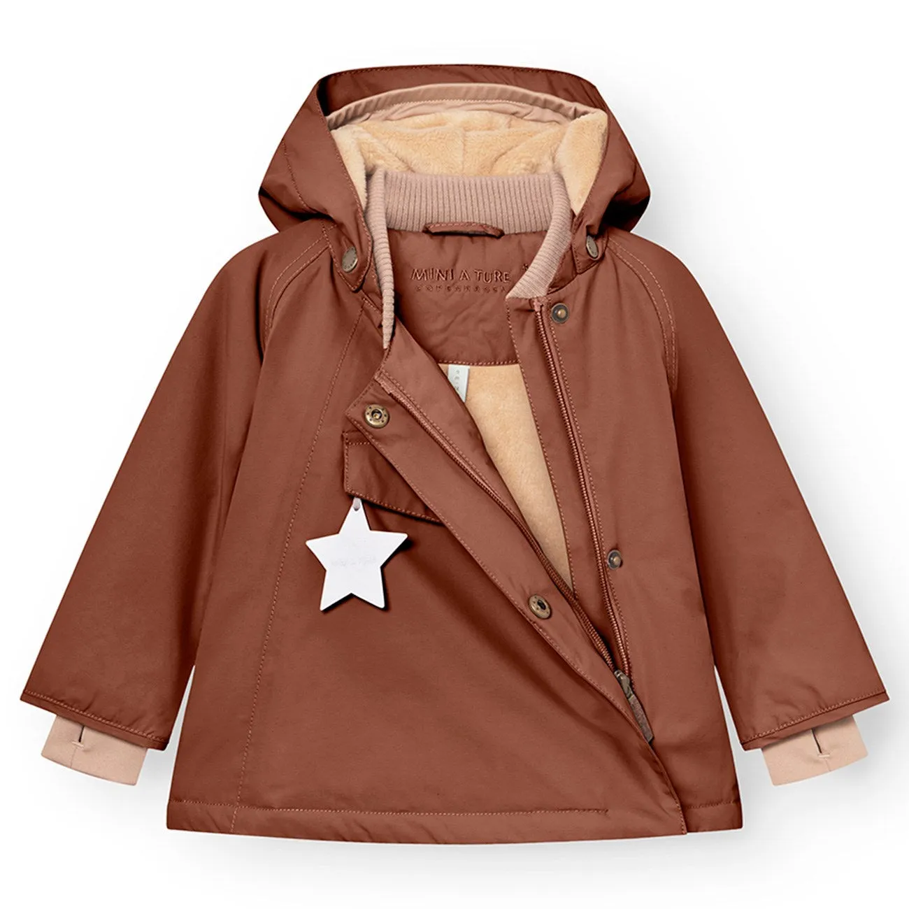 All-Season Outerwear Mini A ture Rootbeer brown Wang Fleece Winter Jacket