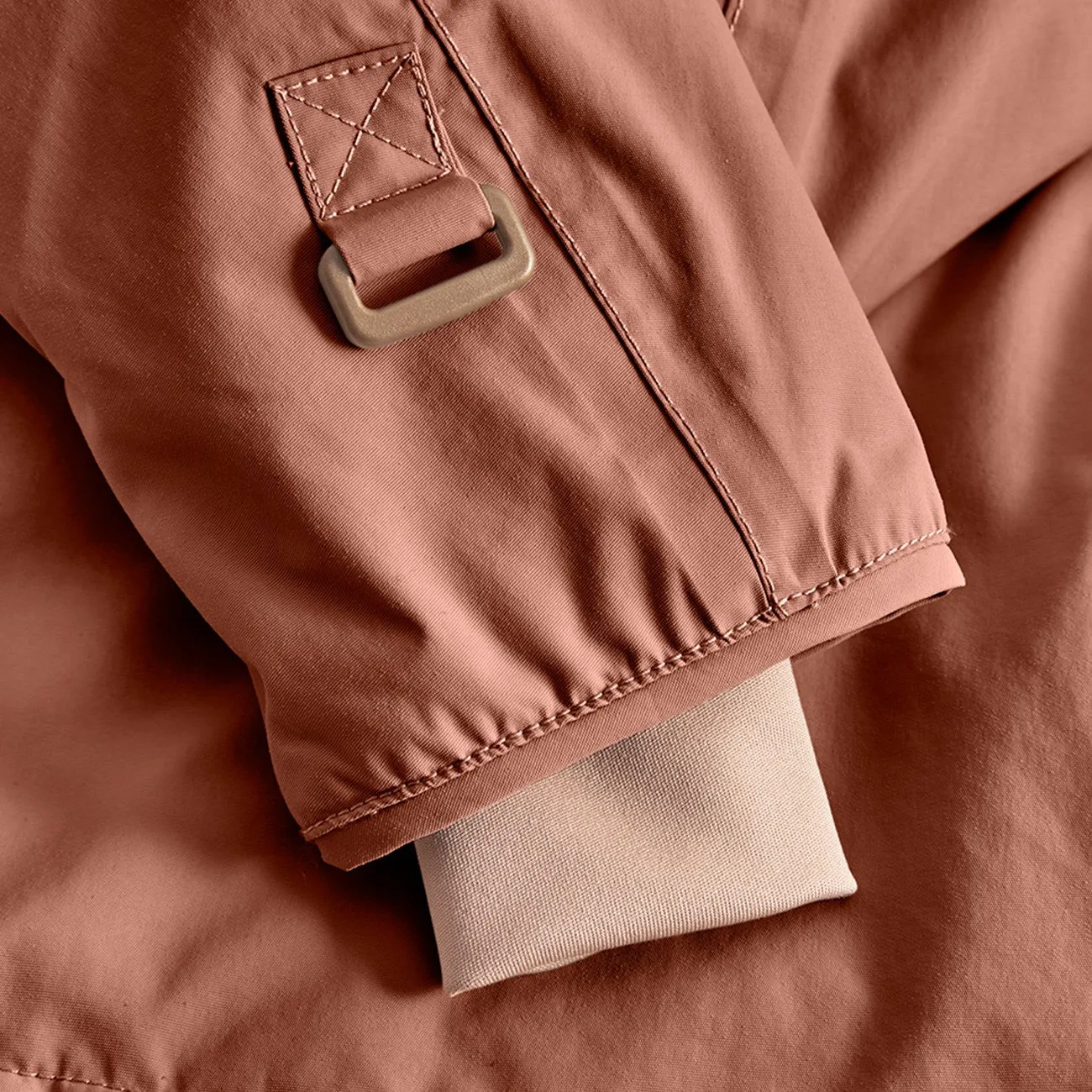 Mini A ture Rootbeer brown Wang Fleece Winter Jacket Zippered Pocket Design