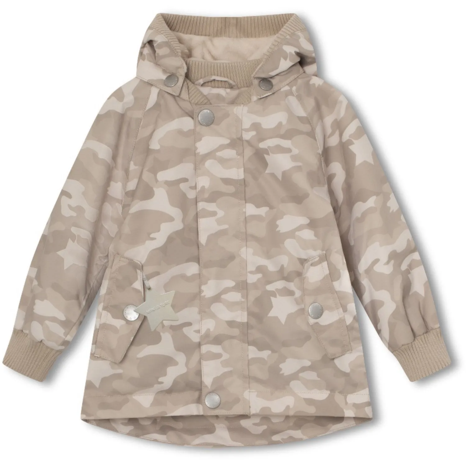 Mini A ture Sand Camo Wally Fleece Lined Printed Spring Jacket.GRS Trend