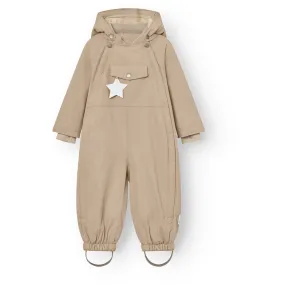 Mini A ture Savannah tan Fleece Lined Snowsuit Maximalist-Trend Puff-Sleeve