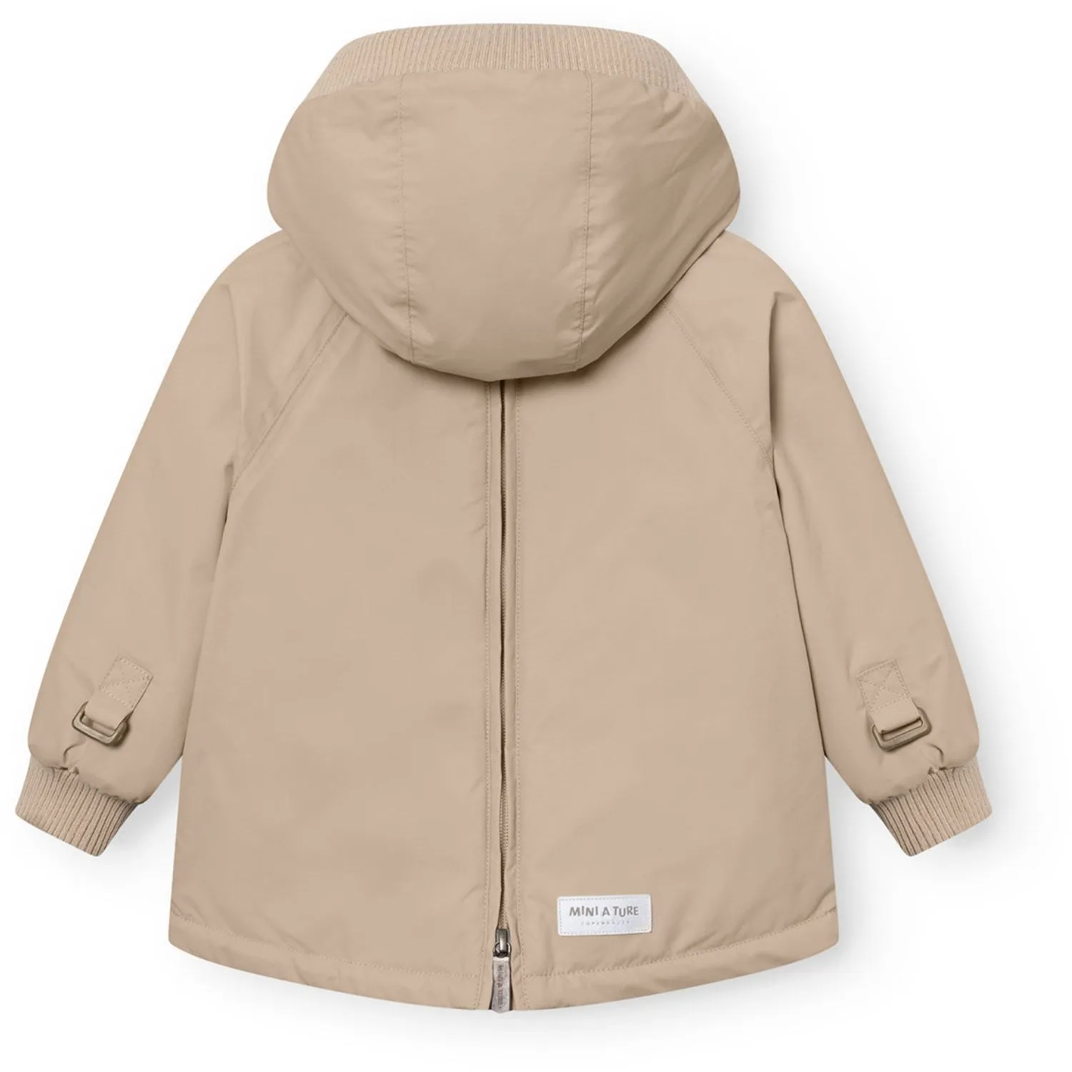 Mini A ture Savannah Tan Matbabywen Fleece Lined Winter Anorak. GRS Noise Free Fabric Generosity