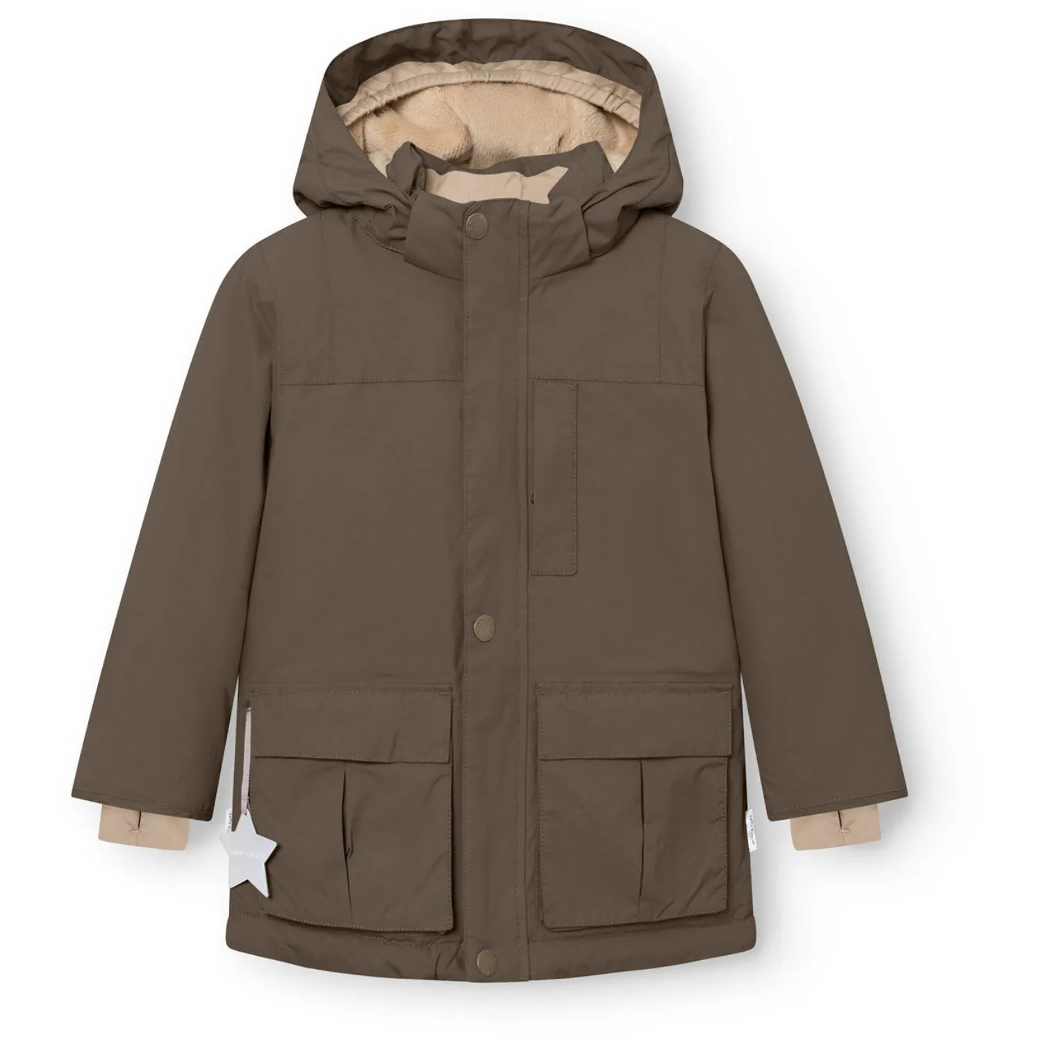 Noise Free Material Mini A ture Tarmac Green Matkastorio Fleece Lined Winter Jacket. GRS