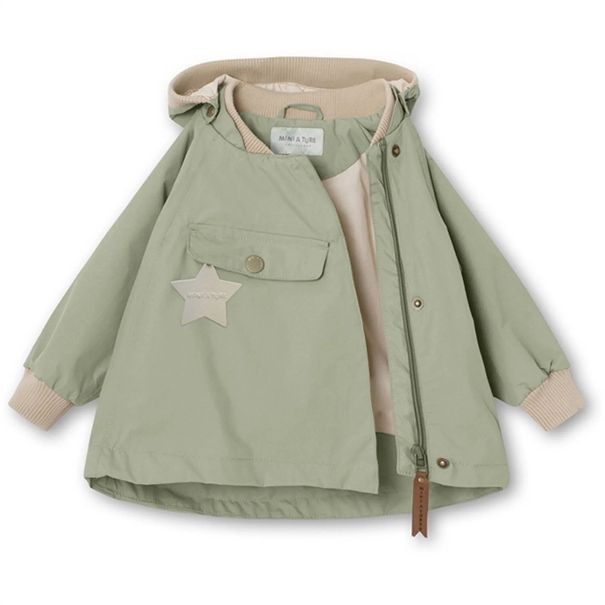 MINI A TURE Wai Spring Jacket Desert Sage Non Restrictive Silhouette