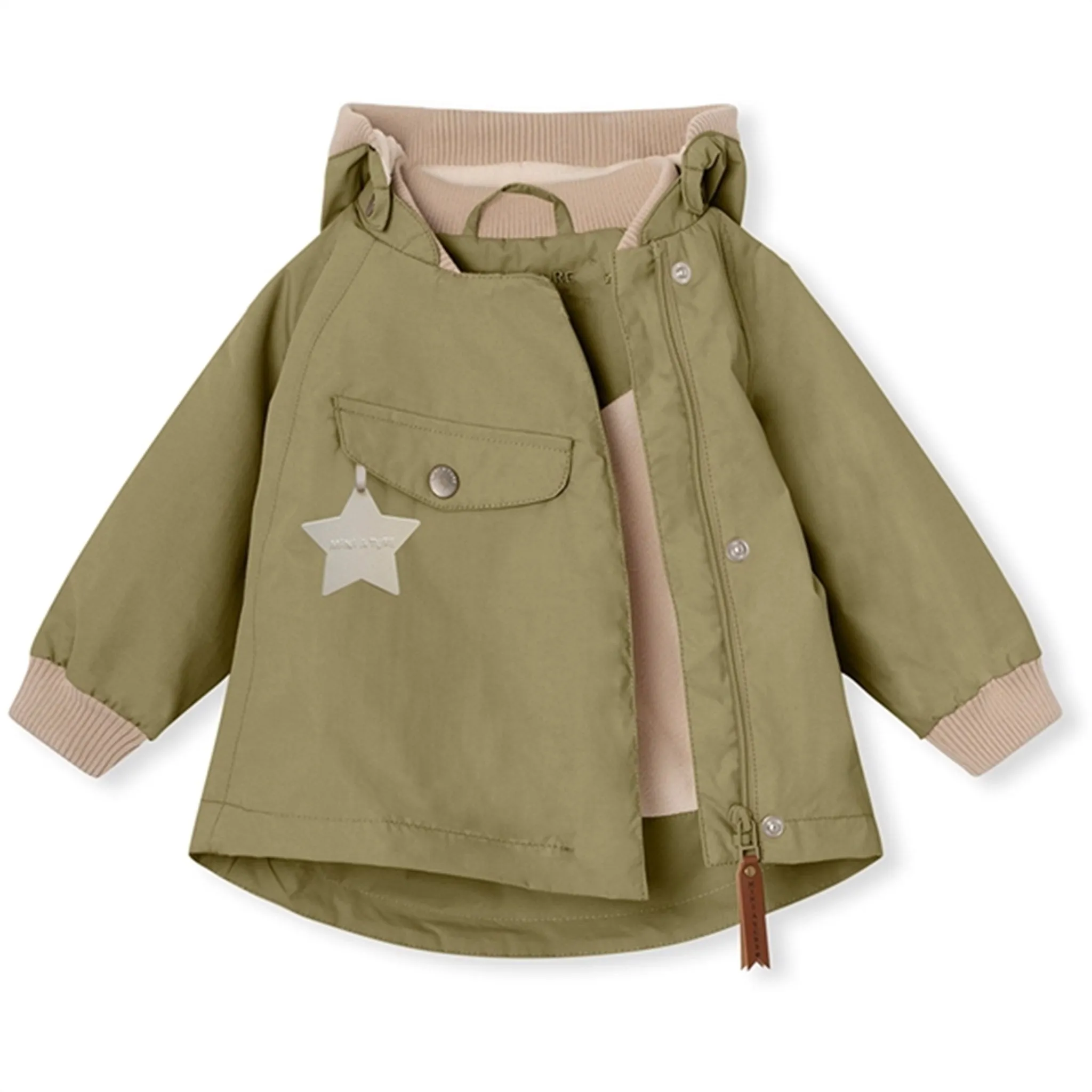 Category MINI A TURE WAI Spring Jacket w/Fleece Lining Aloe Green