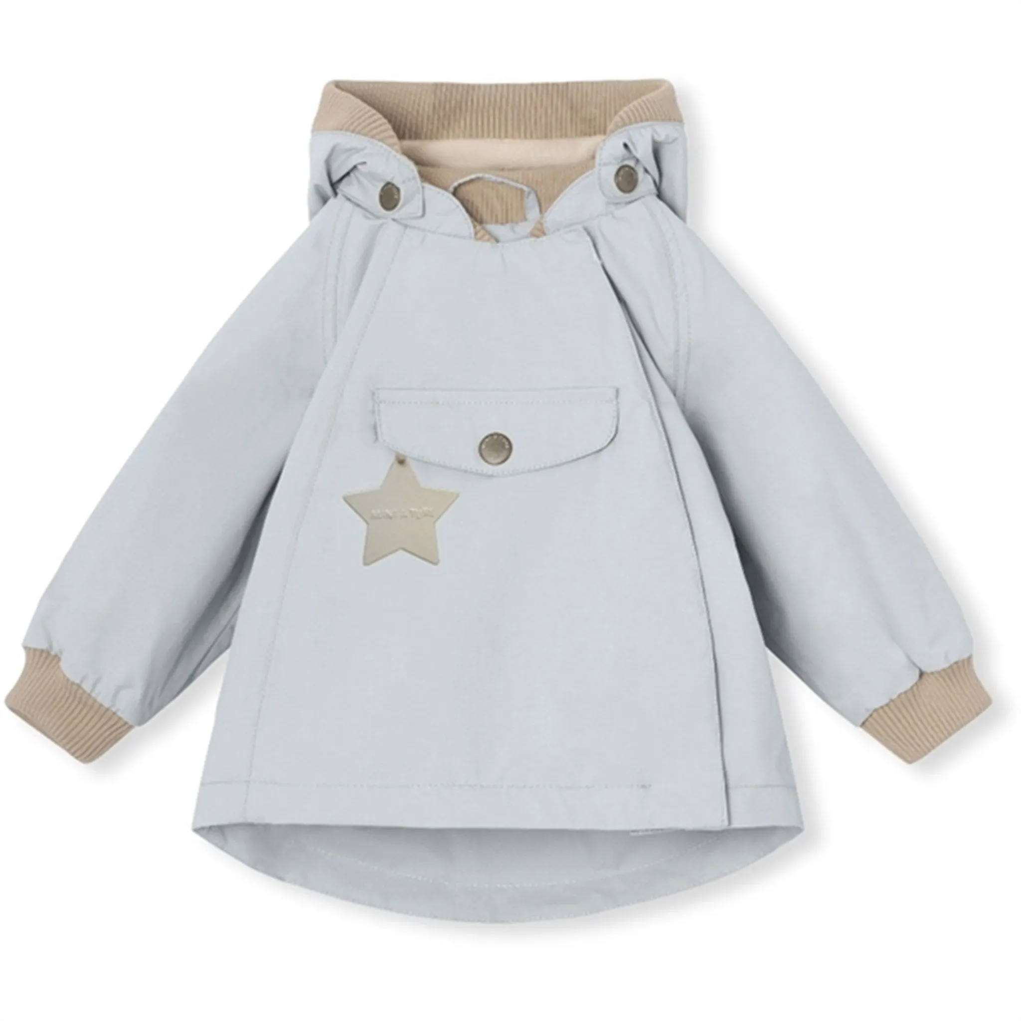 MINI A TURE WAI Spring Jacket w/Fleece Lining Pearl Blue Linen