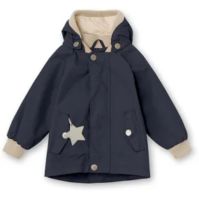 Elastic waist MINI A TURE Wally Spring Jacket w/Fleece Lining Ombre Blue