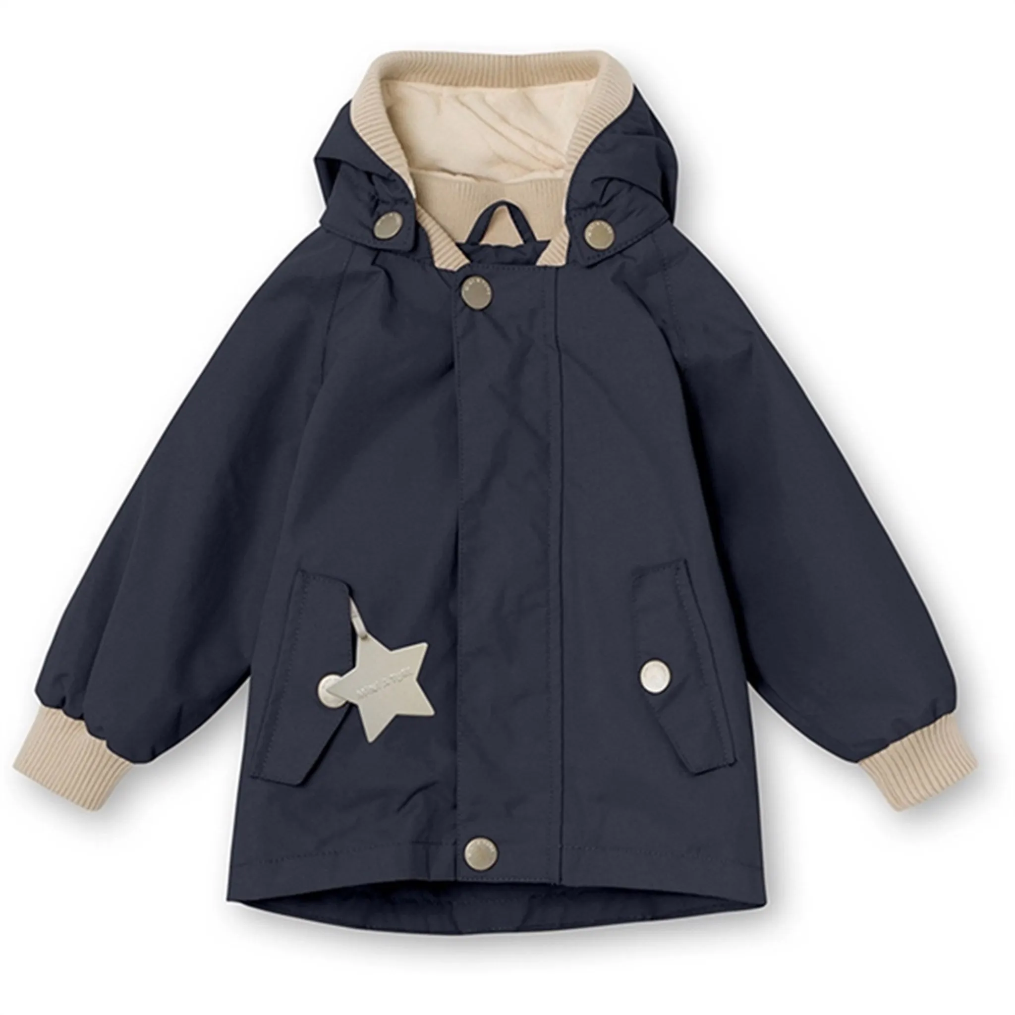 Elastic waist MINI A TURE Wally Spring Jacket w/Fleece Lining Ombre Blue