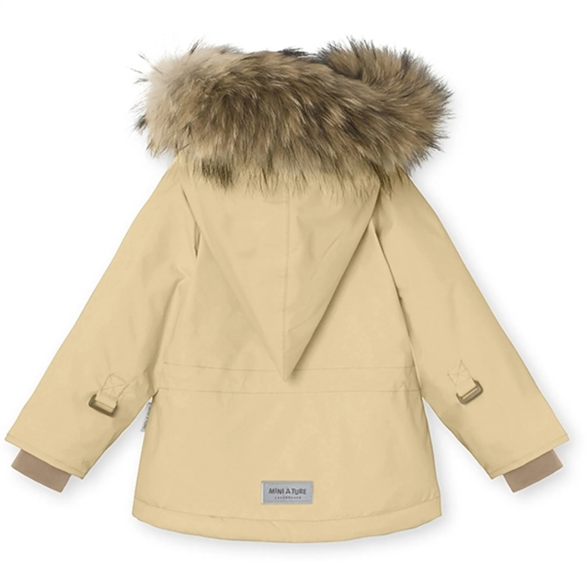 MINI A TURE Wang Fleece Fur Winter Jacket Semolina Sand half-zip Light Shell