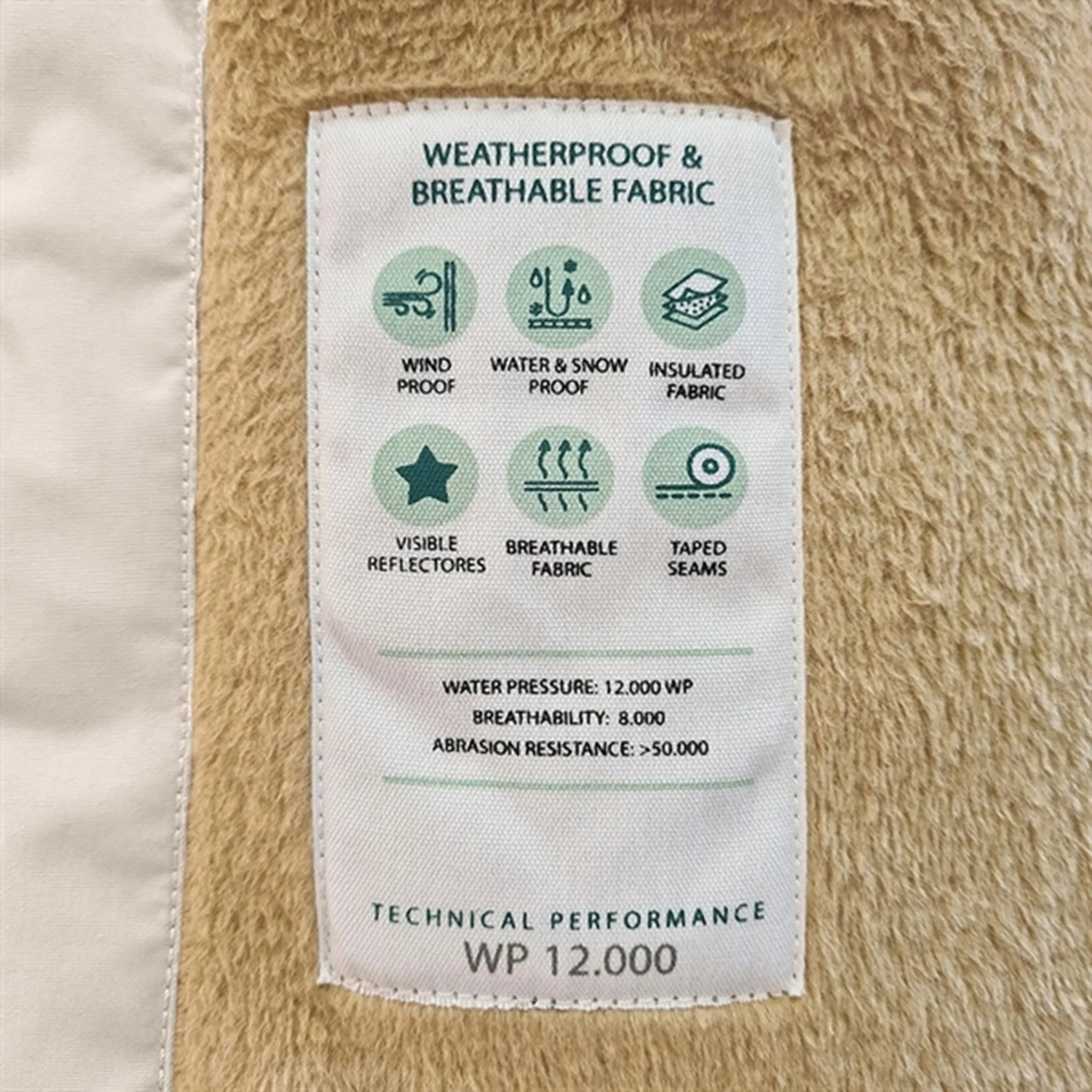 MINI A TURE Wang Fleece Winter Jacket Angora Cream Show ReflectiveDetailing