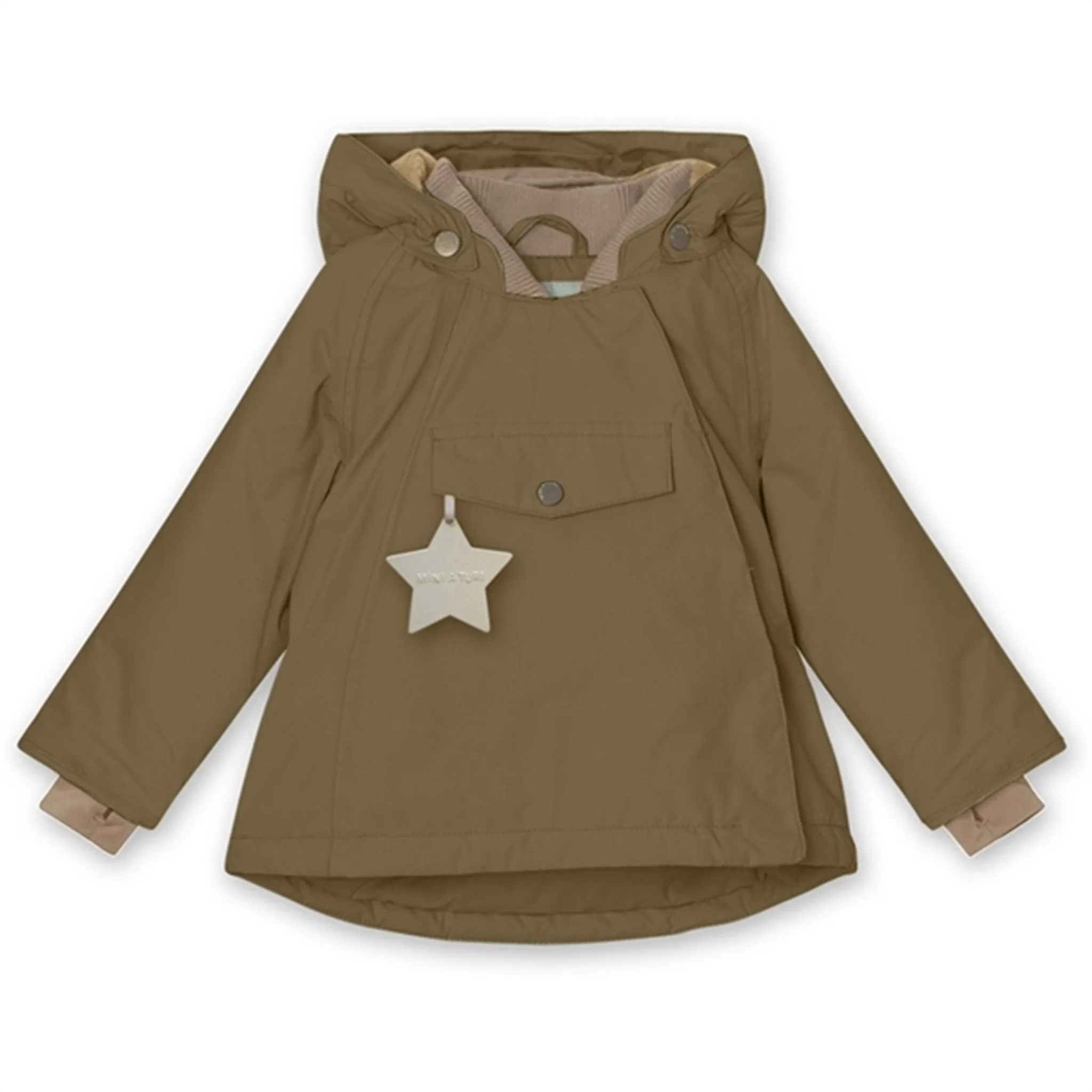 MINI A TURE Wang Fleece Winter Jacket Wood Windshield Coat Bond