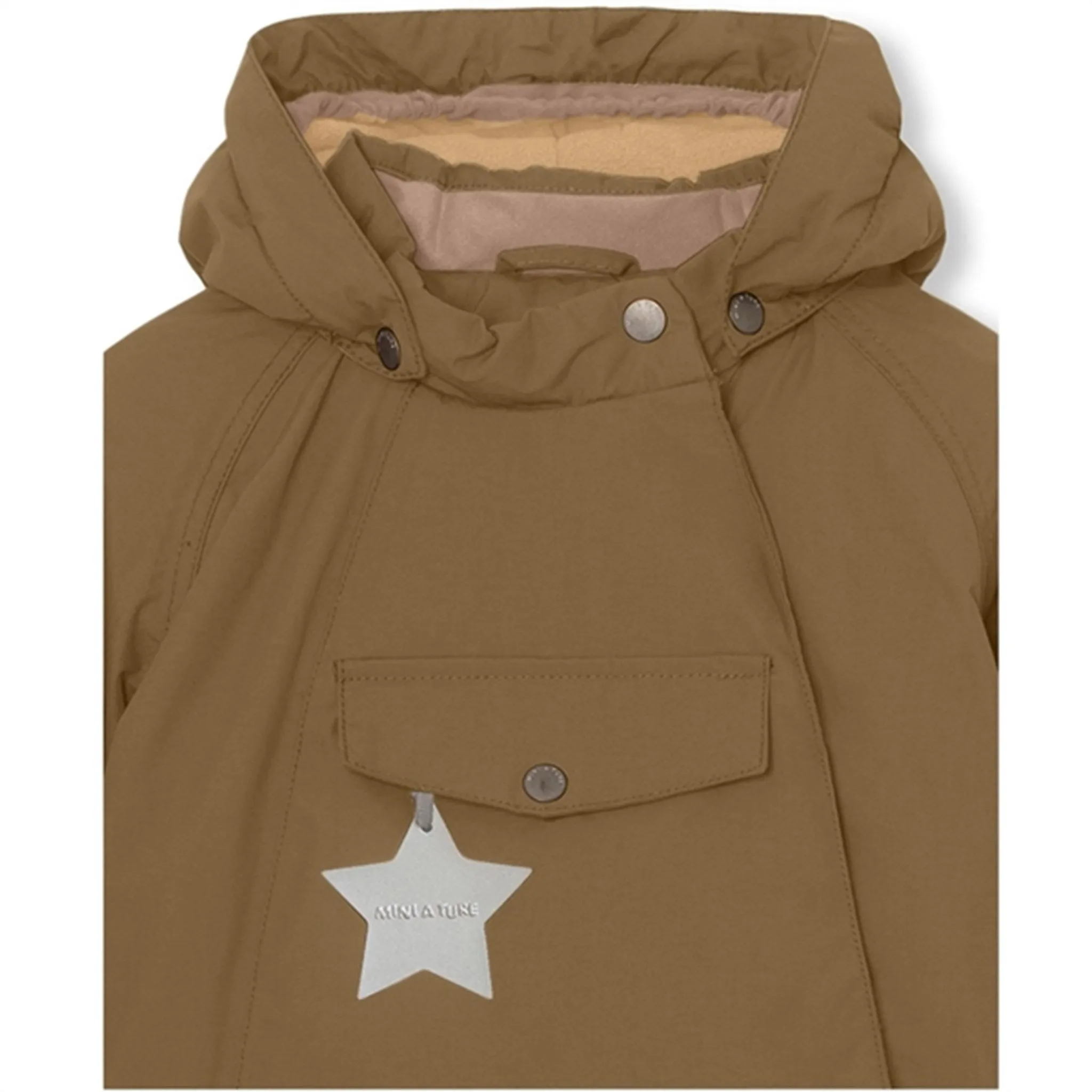Easy Care MINI A TURE Wang Fleece Winter Jacket Wood