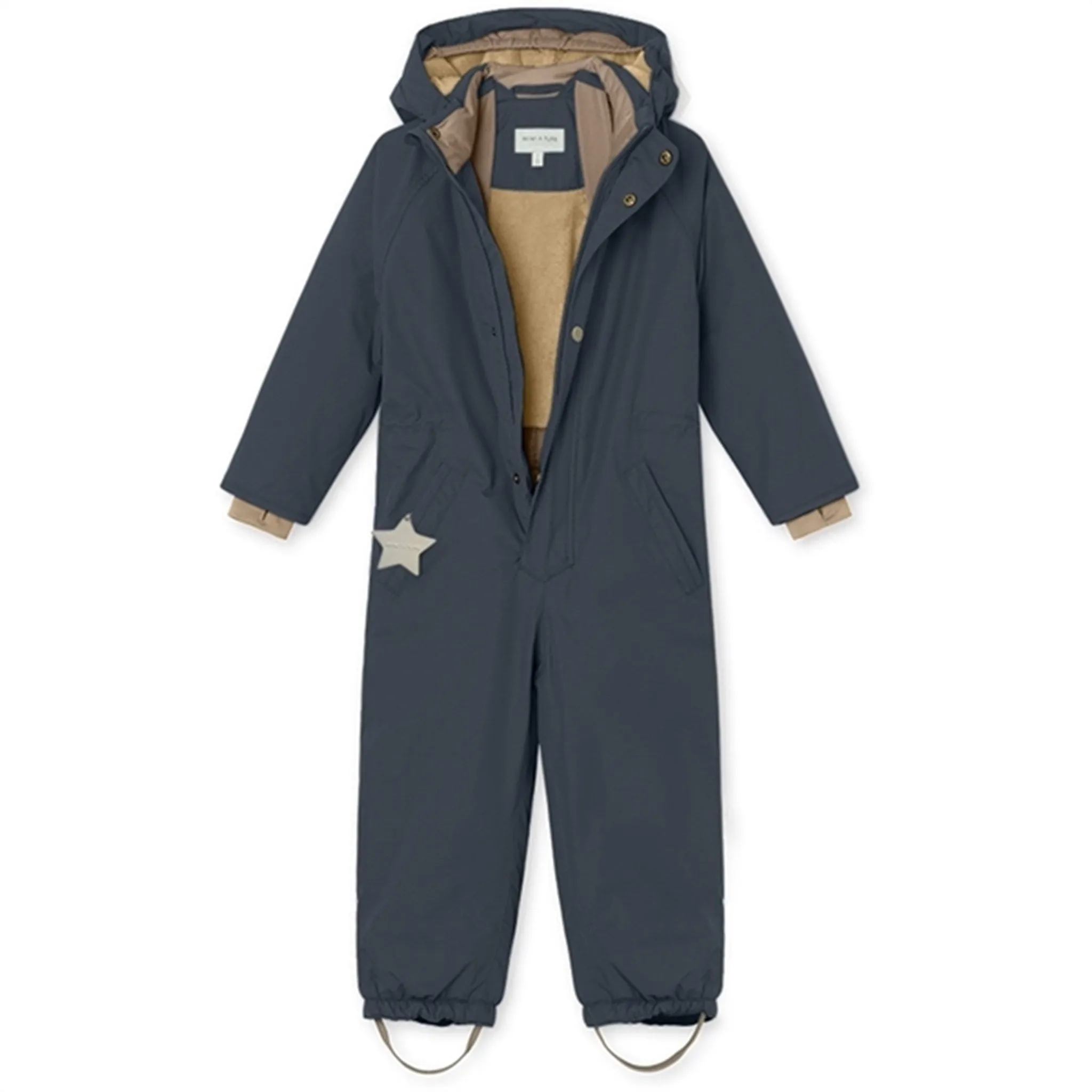 Embroidered-Sleeve MINI A TURE Wanni Fleece Snow Suit Blue Nights