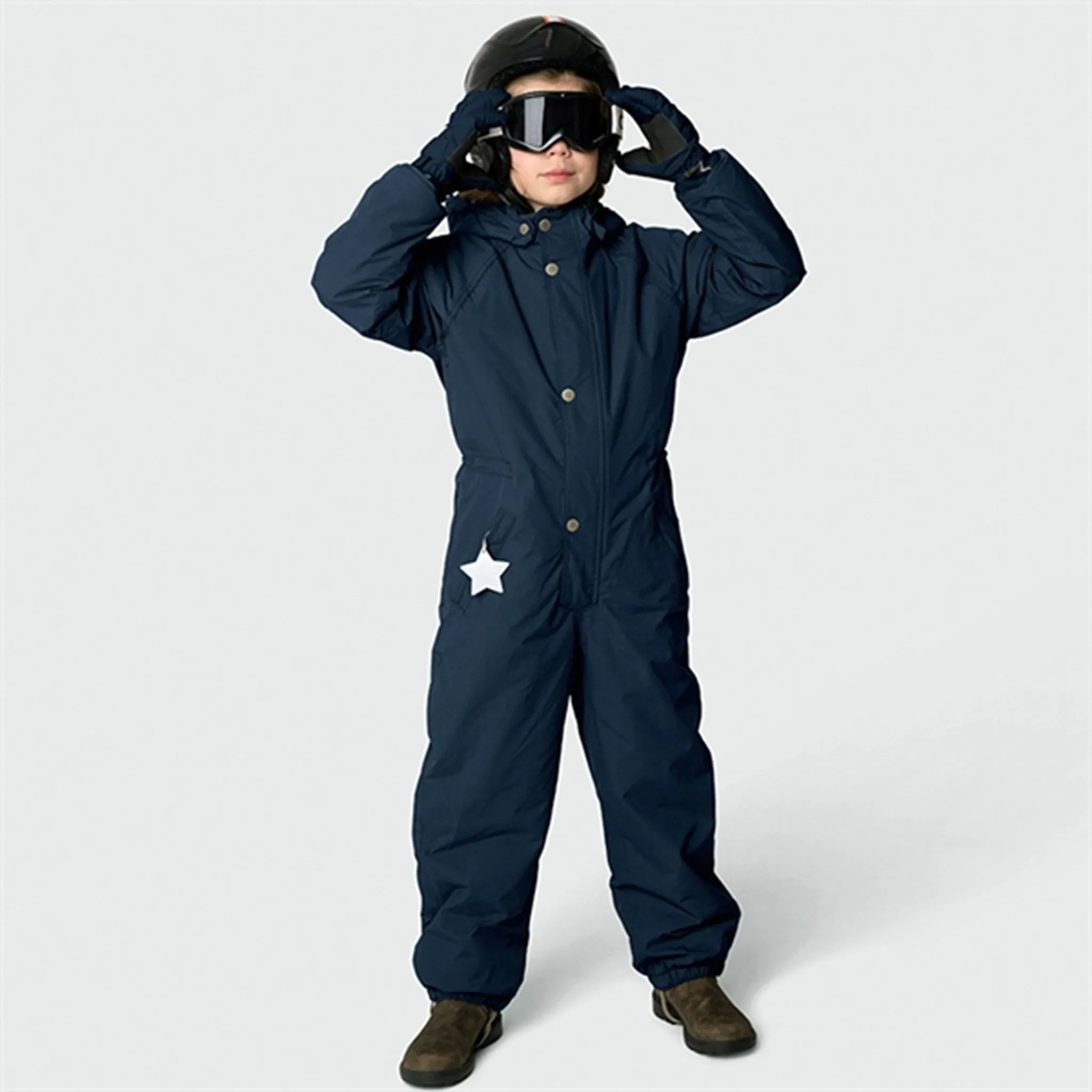 MINI A TURE Wanni Fleece Snow Suit Blue Nights Adjustable-Length Garden-Party